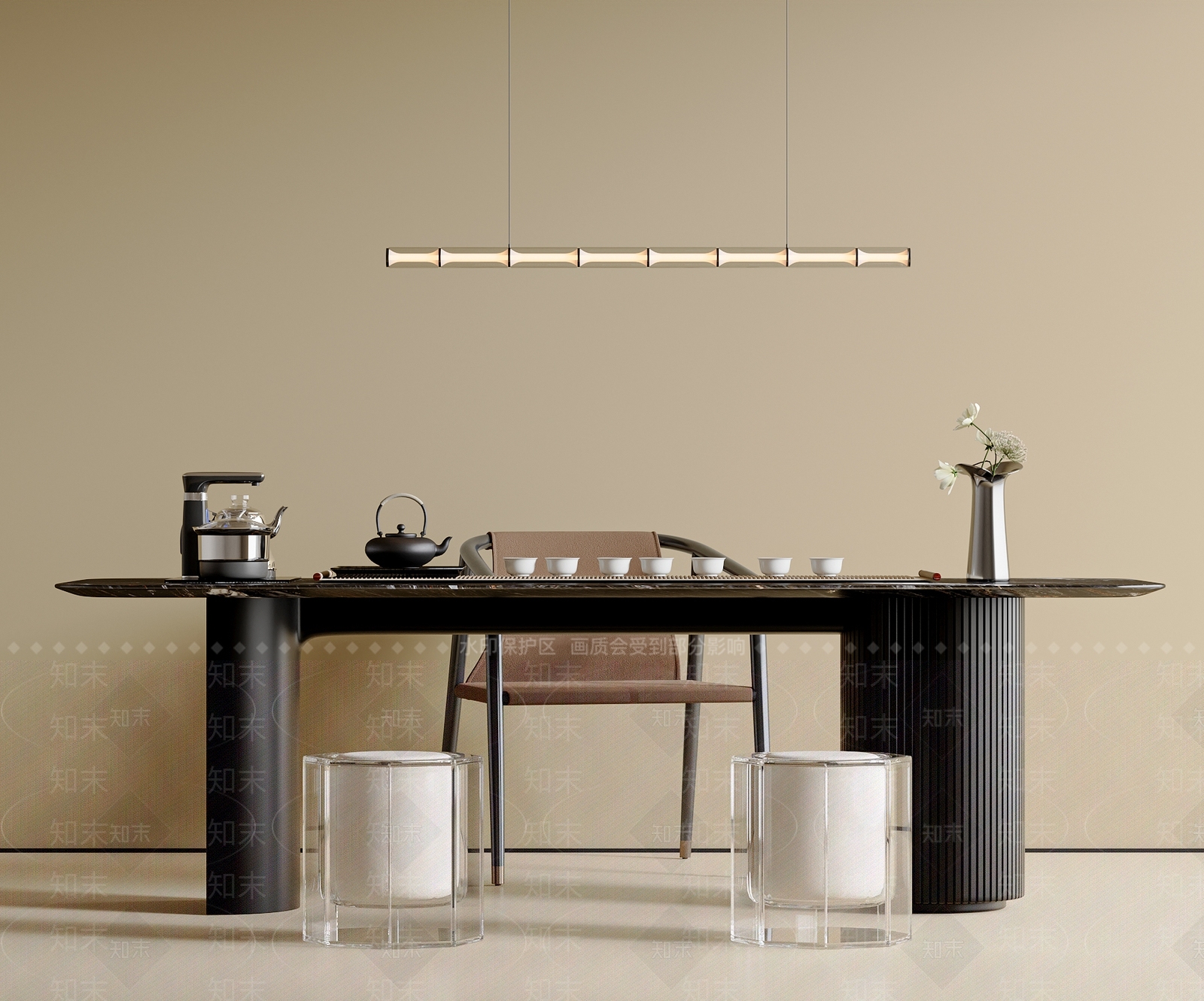 现代意式茶桌椅SU模型下载【ID:1204720304】