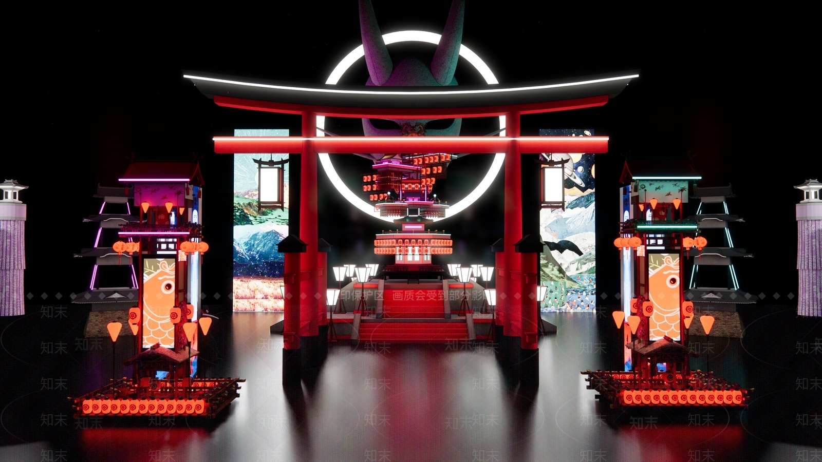 日式复古古建筑SU模型下载【ID:1204721661】