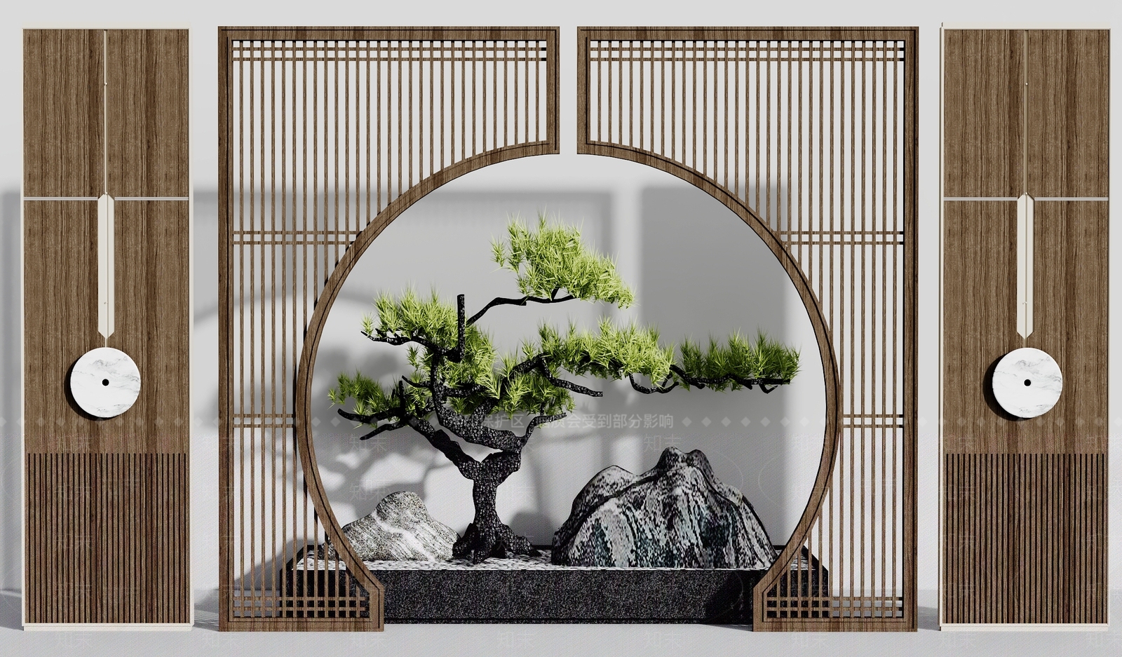 新中式中式其他景观小品3D模型下载【ID:1204721745】