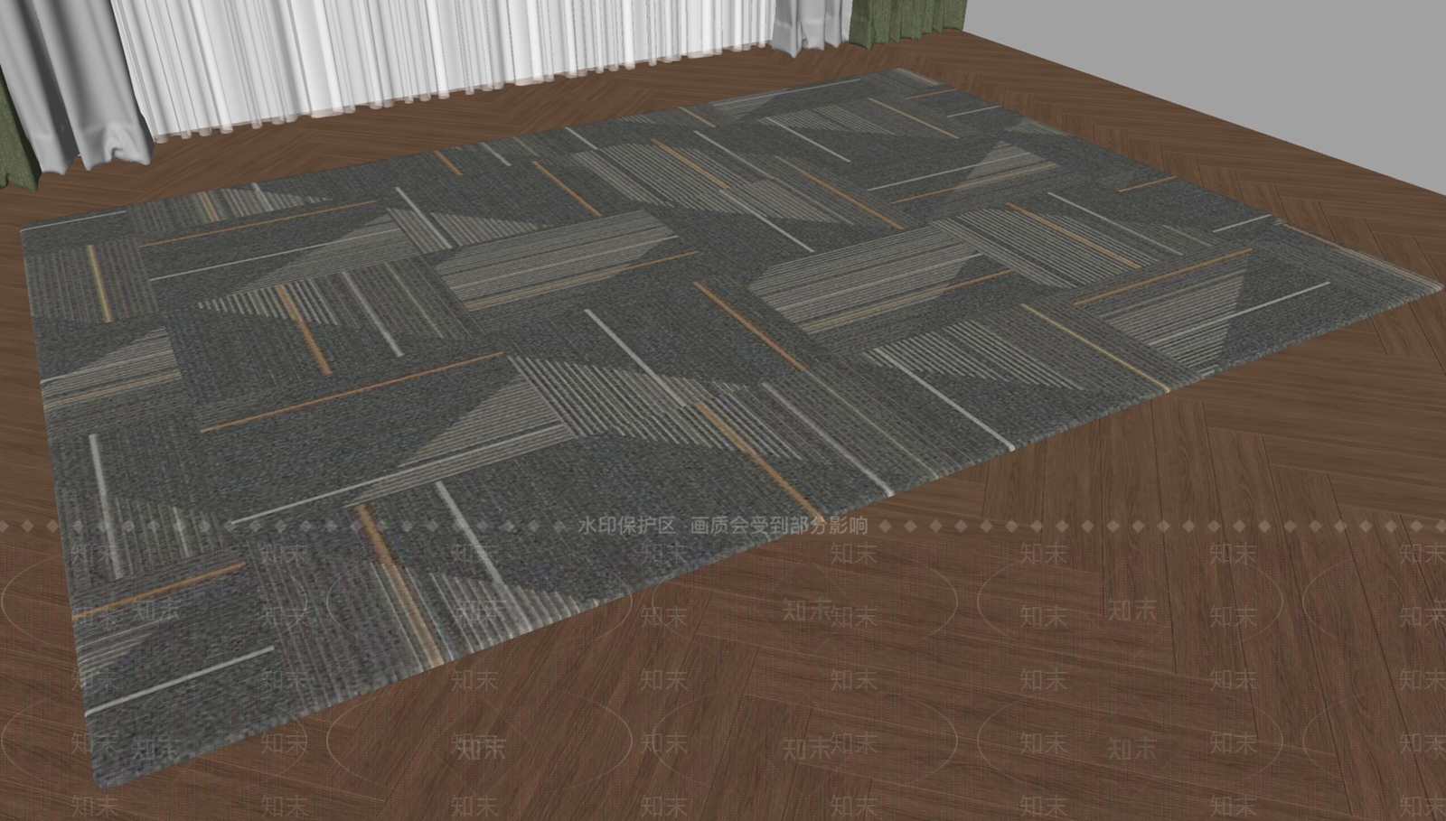 现代地毯SU模型下载【ID:1204757067】
