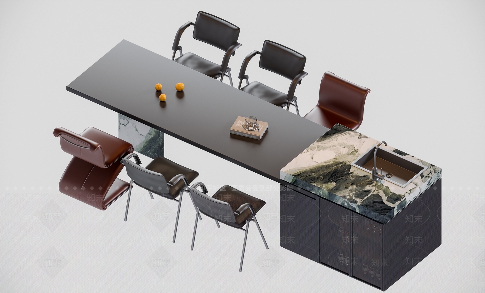 现代餐桌3D模型下载【ID:1204725880】