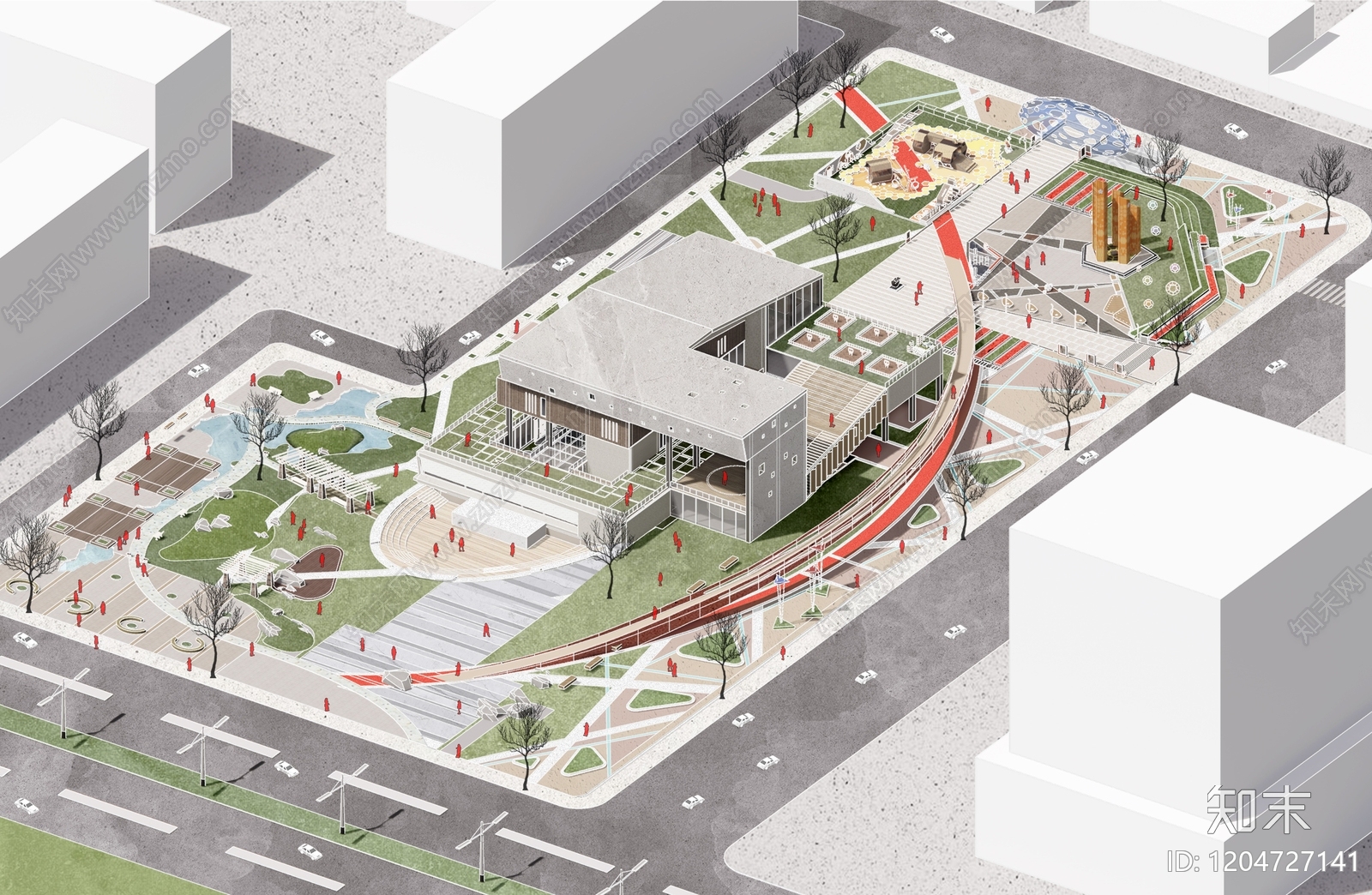 现代轻奢公建项目效果图下载【ID:1204727141】