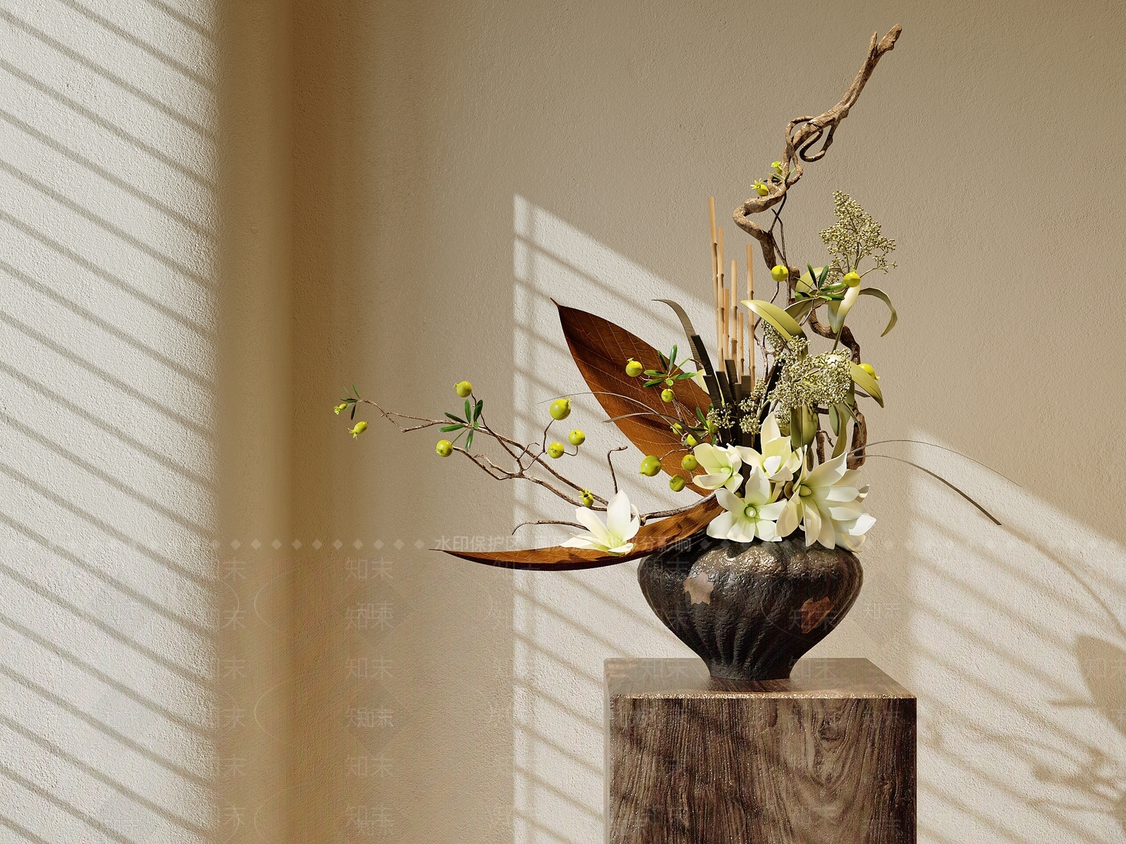 现代花瓶3D模型下载【ID:1204727971】