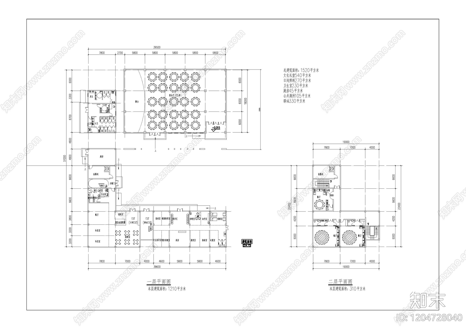 新中式其他公共建筑cad施工图下载【ID:1204728040】