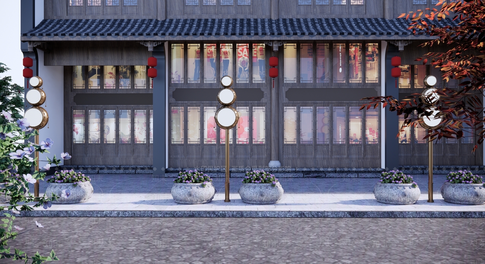 新中式中式路灯SU模型下载【ID:1204731254】