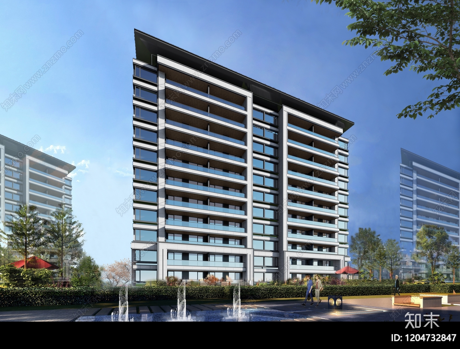 现代新中式住宅项目效果图下载【ID:1204732847】