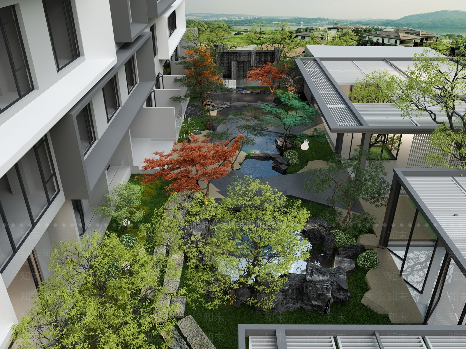 现代庭院3D模型下载【ID:1204733578】