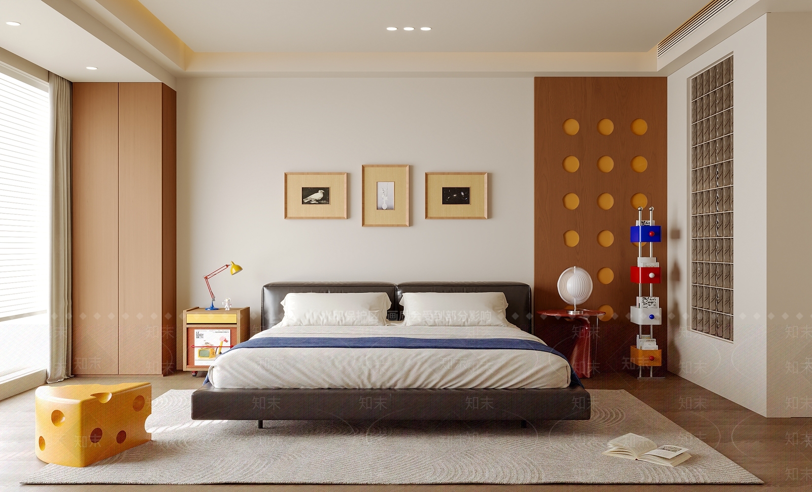 现代中式家居卧室3D模型下载【ID:1204734402】