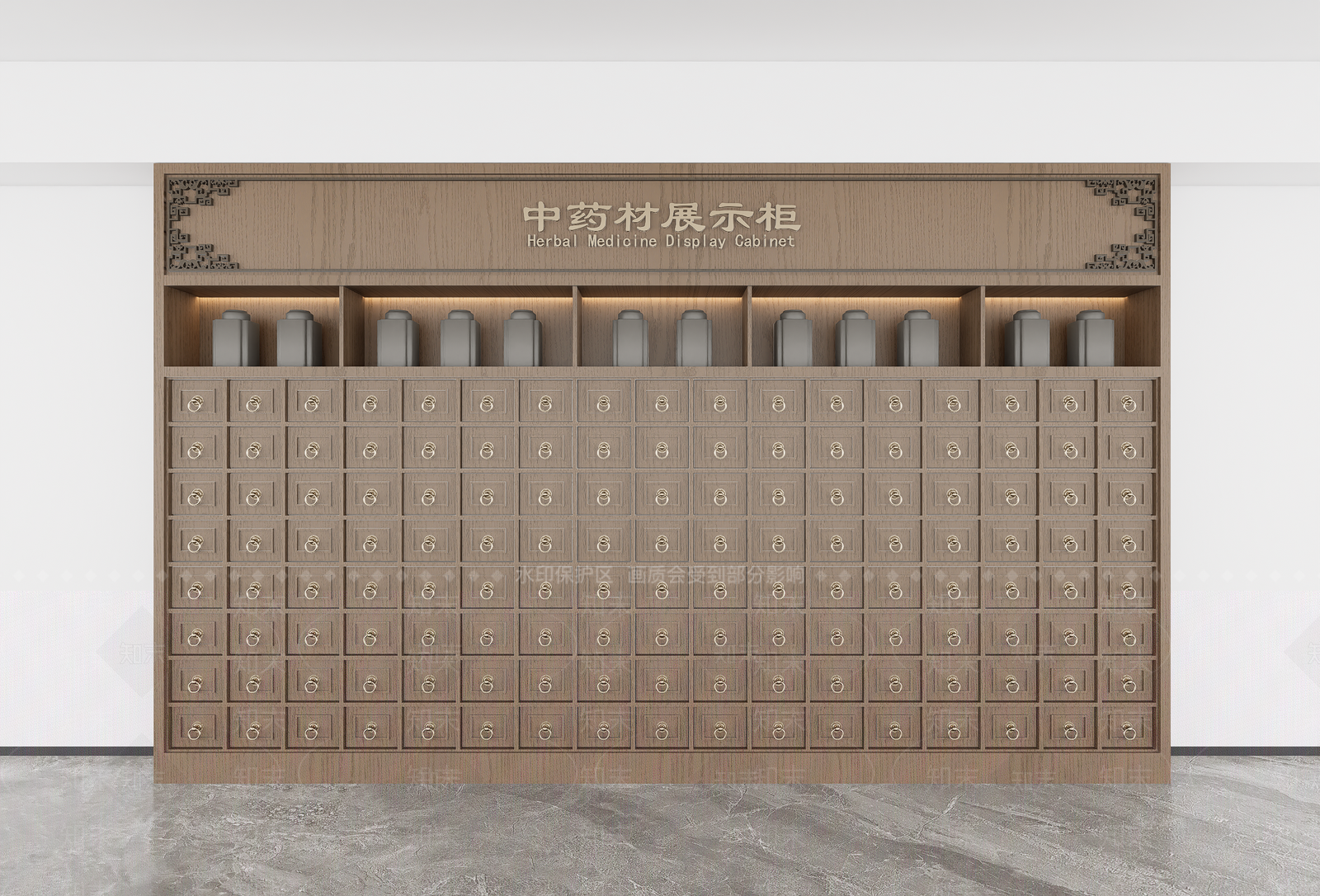 现代新中式药店SU模型下载【ID:1204735078】