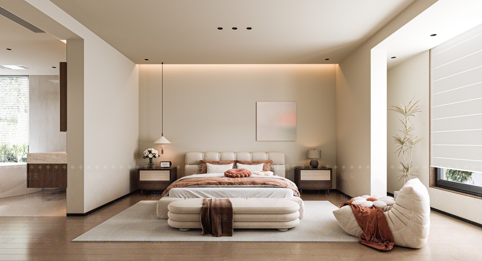 软包双人床双人床3D模型下载【ID:1227551641】