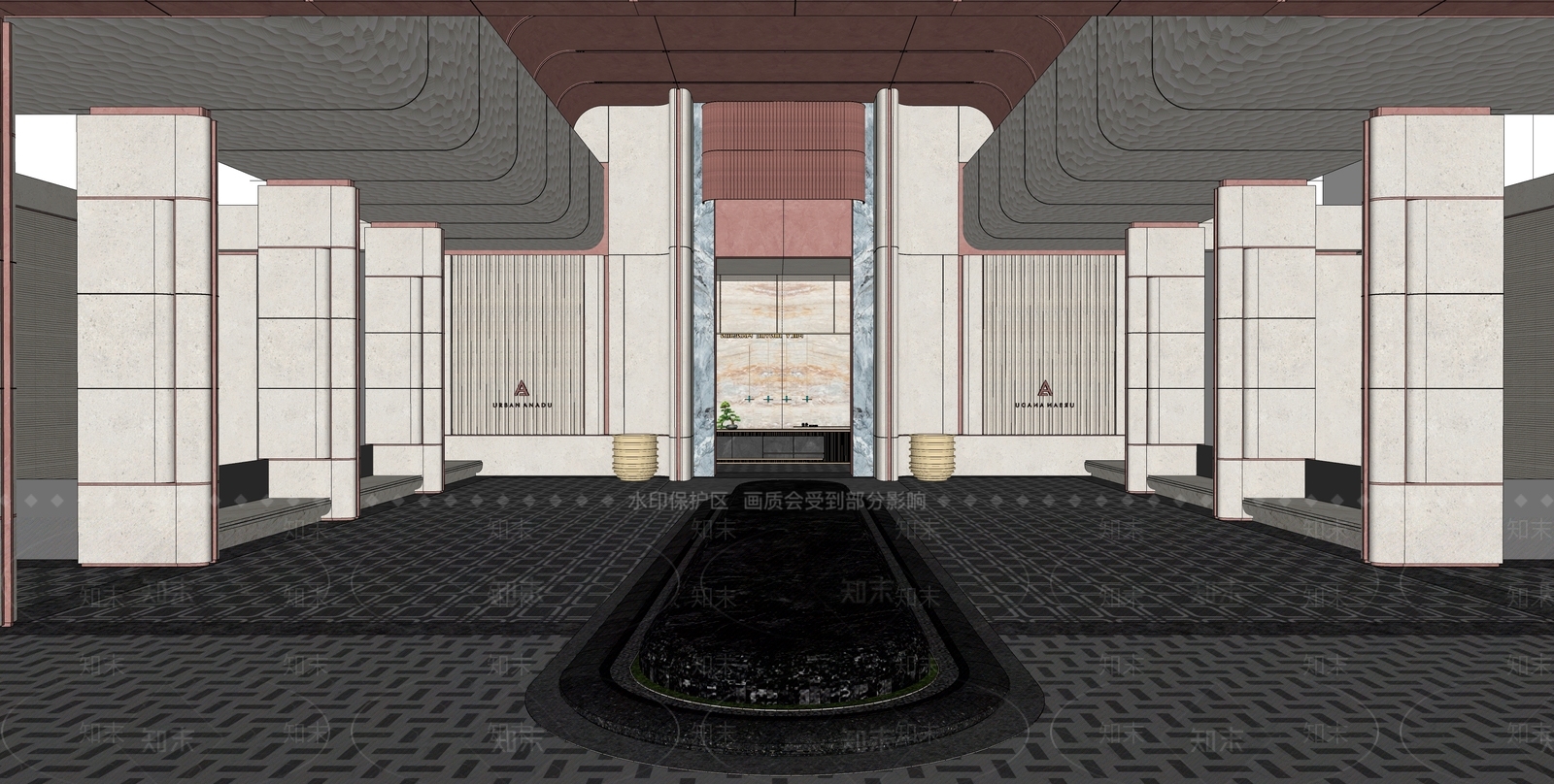 现代入口大门SU模型下载【ID:1204736021】