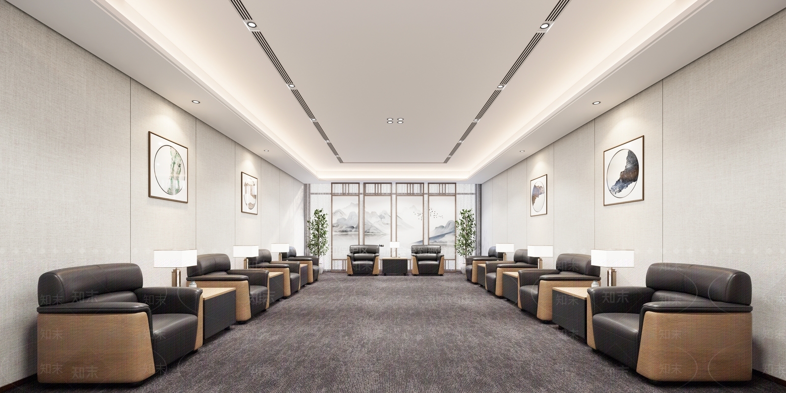 新中式现代其他办公区域SU模型下载【ID:1204737143】