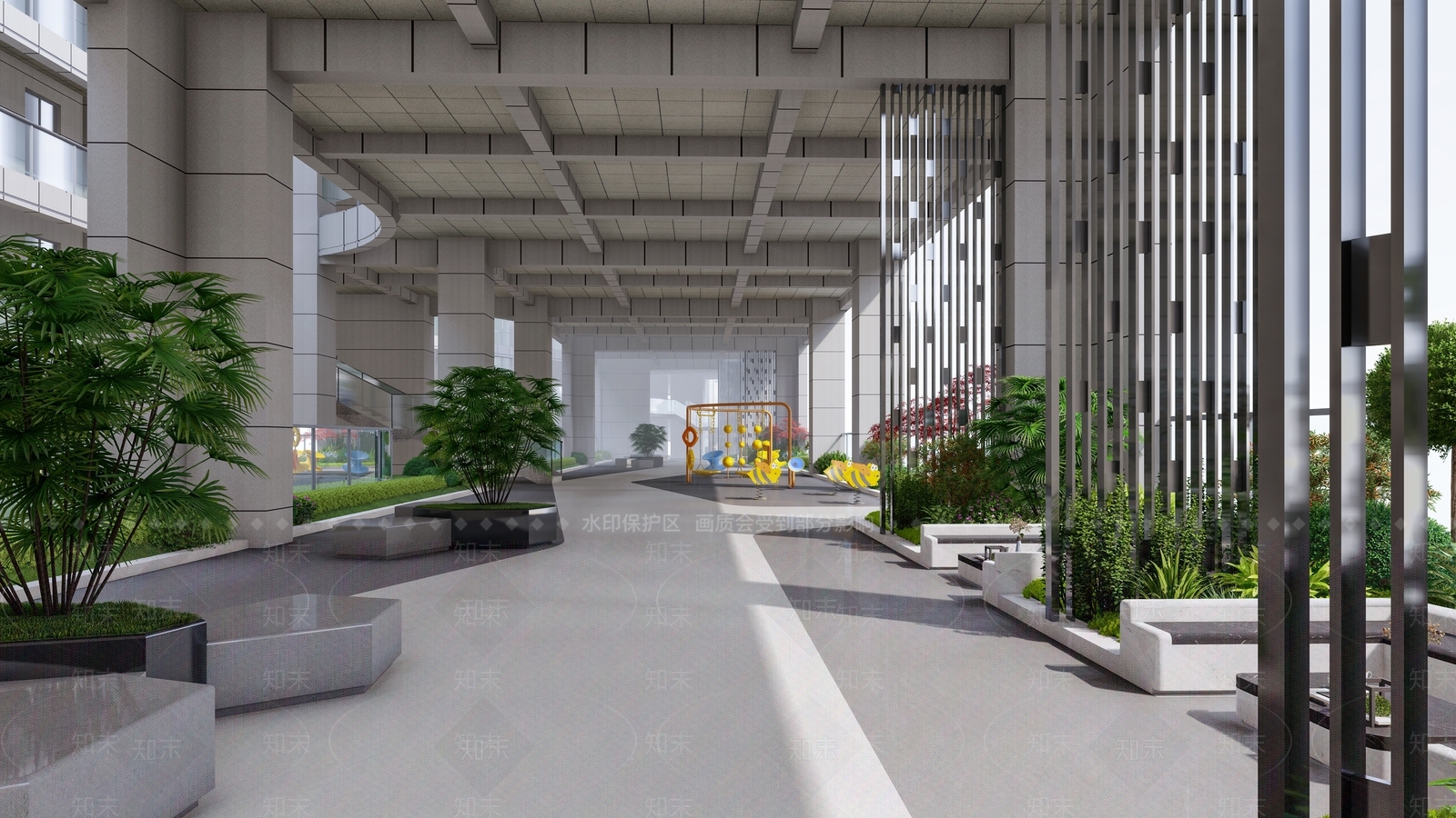 现代屋顶花园SU模型下载【ID:1204739204】