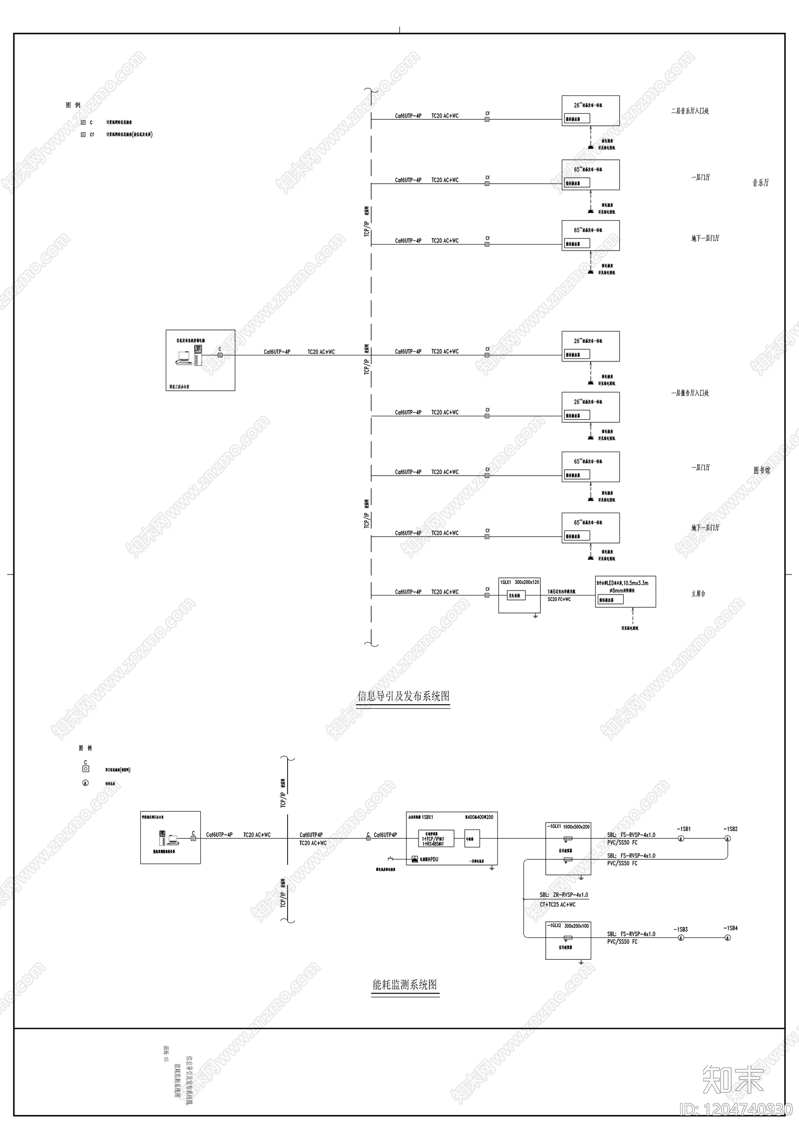 通信网络系统cad施工图下载【ID:1204740930】