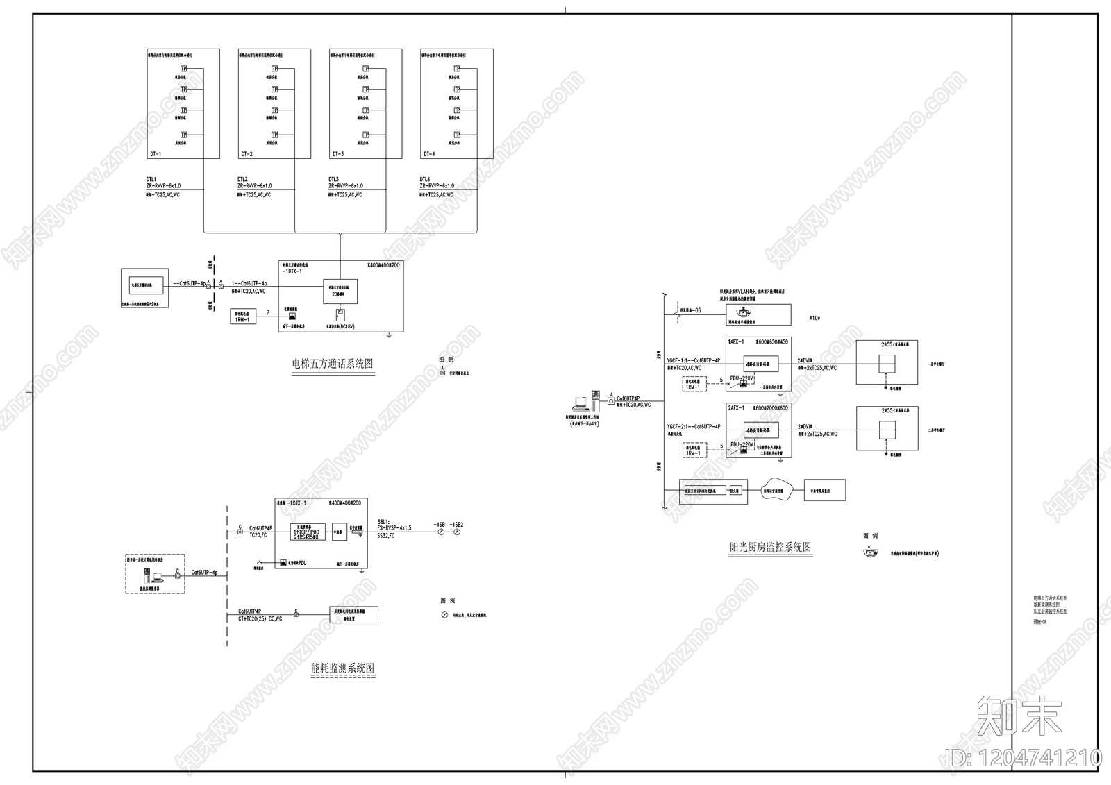 通信网络系统cad施工图下载【ID:1204741210】