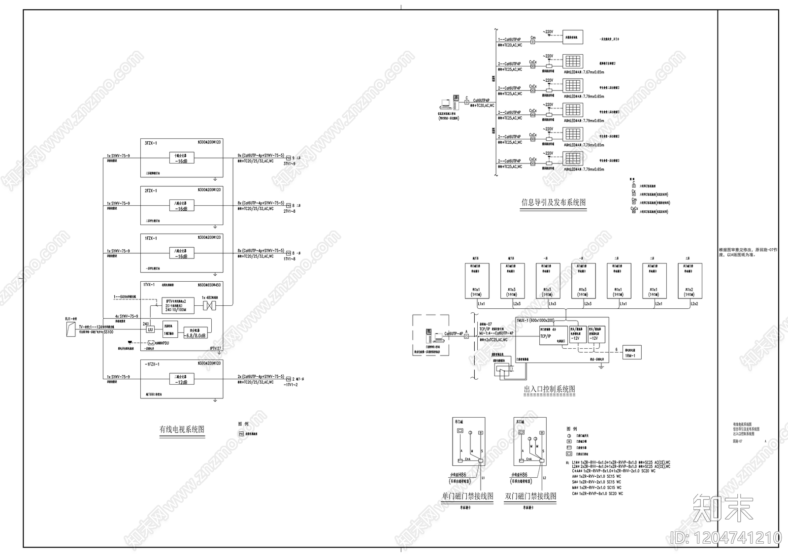 通信网络系统cad施工图下载【ID:1204741210】