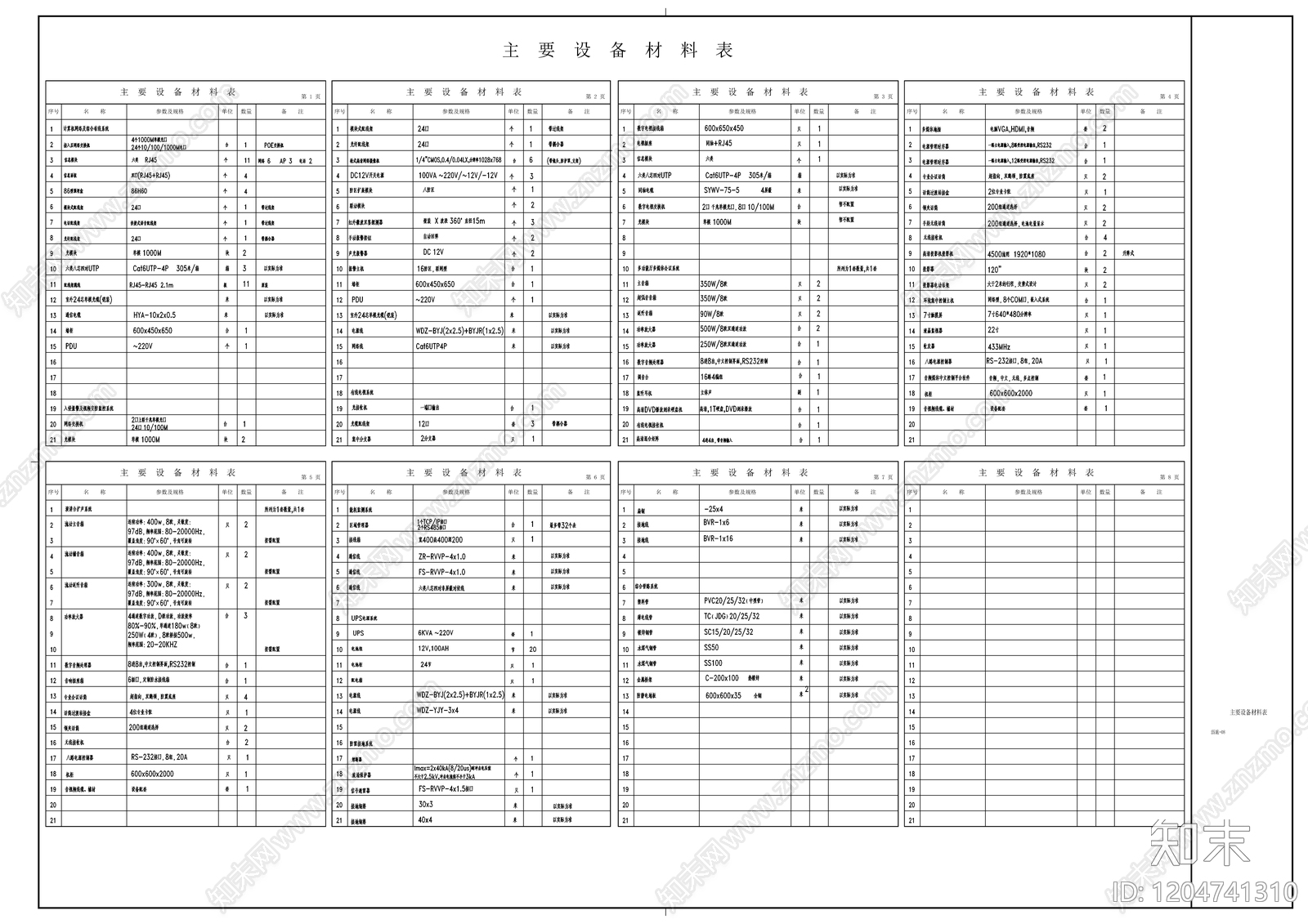 通信网络系统cad施工图下载【ID:1204741310】