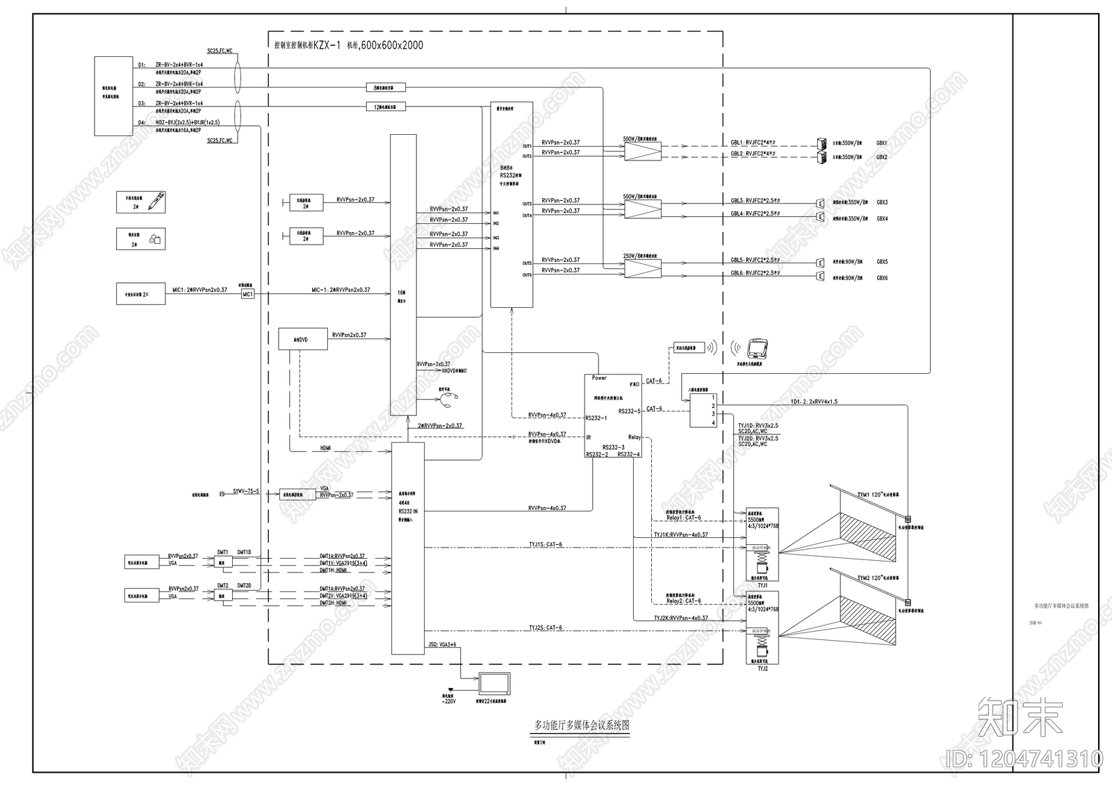通信网络系统cad施工图下载【ID:1204741310】