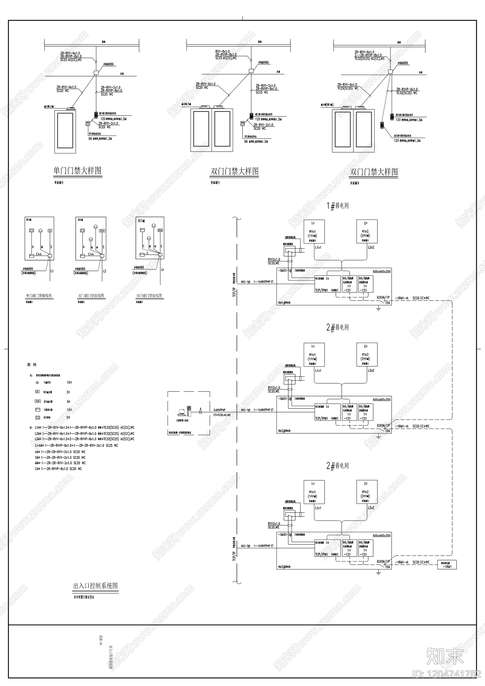 通信网络系统cad施工图下载【ID:1204741782】