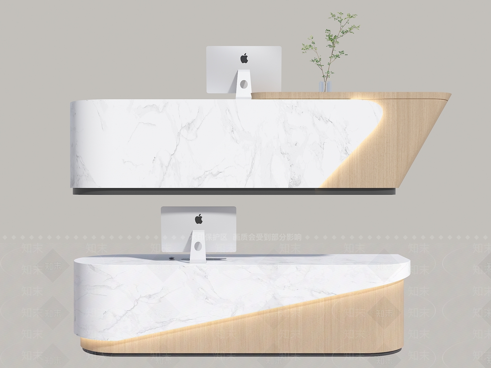 现代简约前台3D模型下载【ID:1204747360】