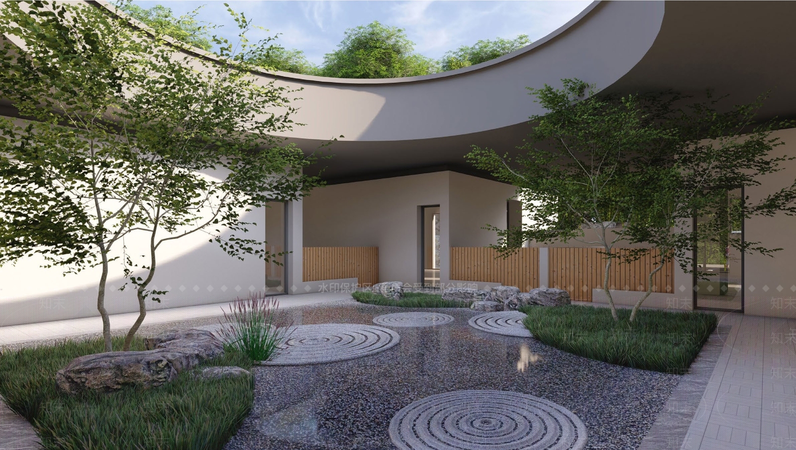 现代禅意小公建SU模型下载【ID:1204748478】