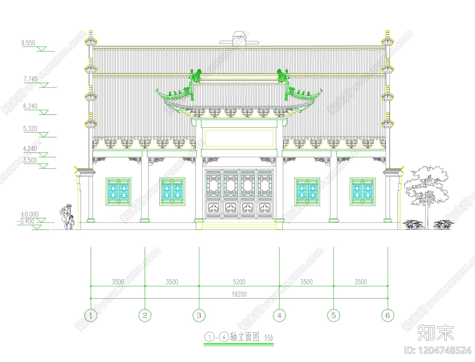 祠堂cad施工图下载【ID:1204748524】