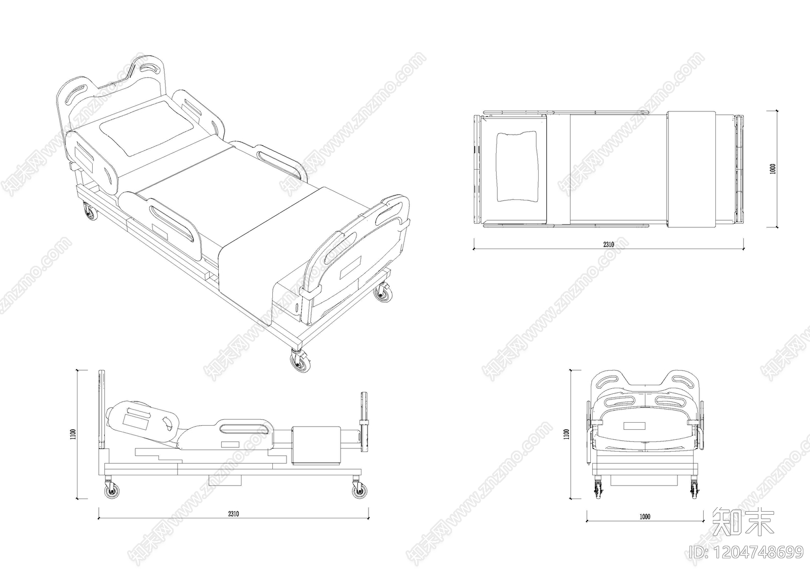 家具三视图施工图下载【ID:1204748699】