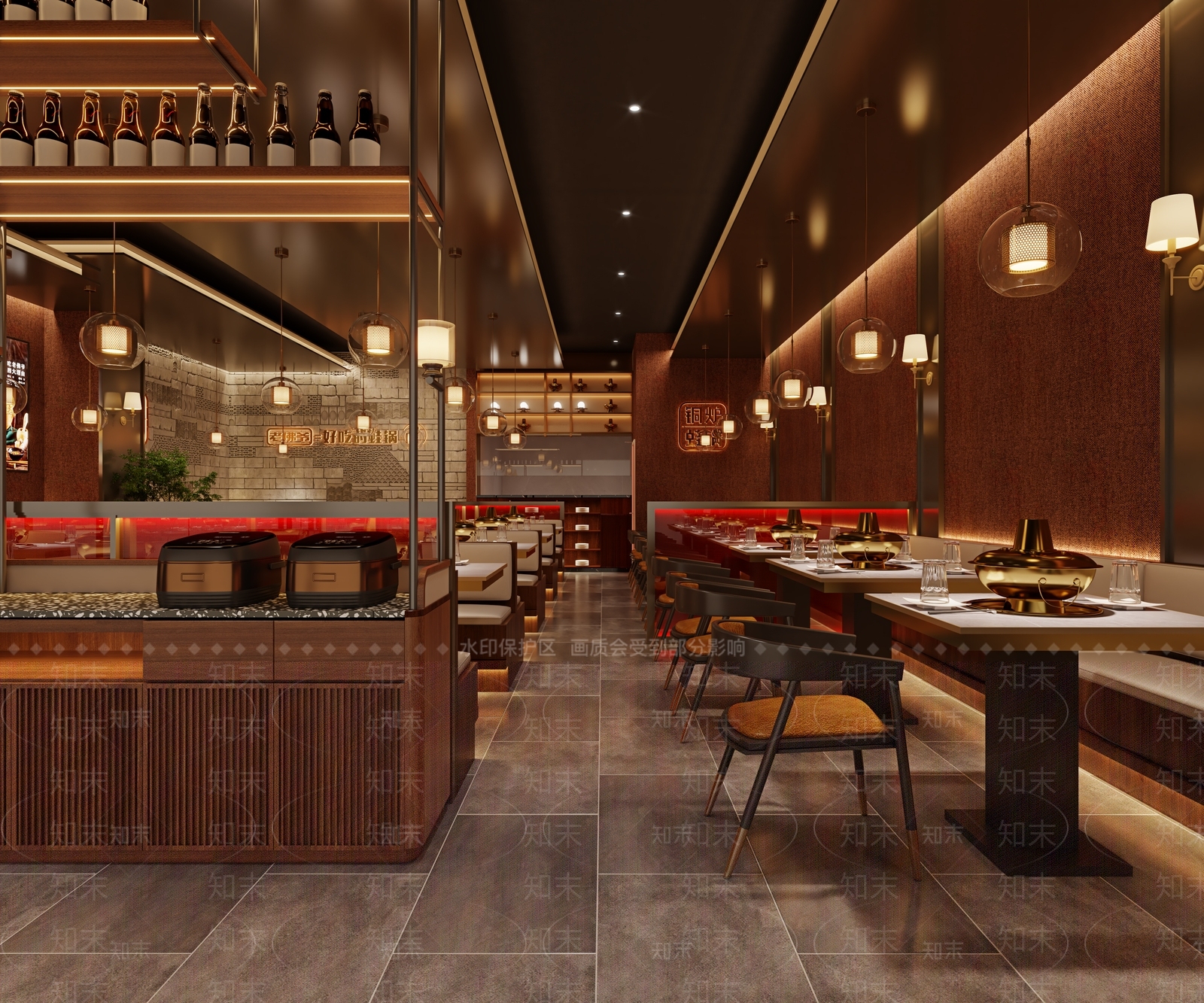 现代火锅店3D模型下载【ID:1204750510】