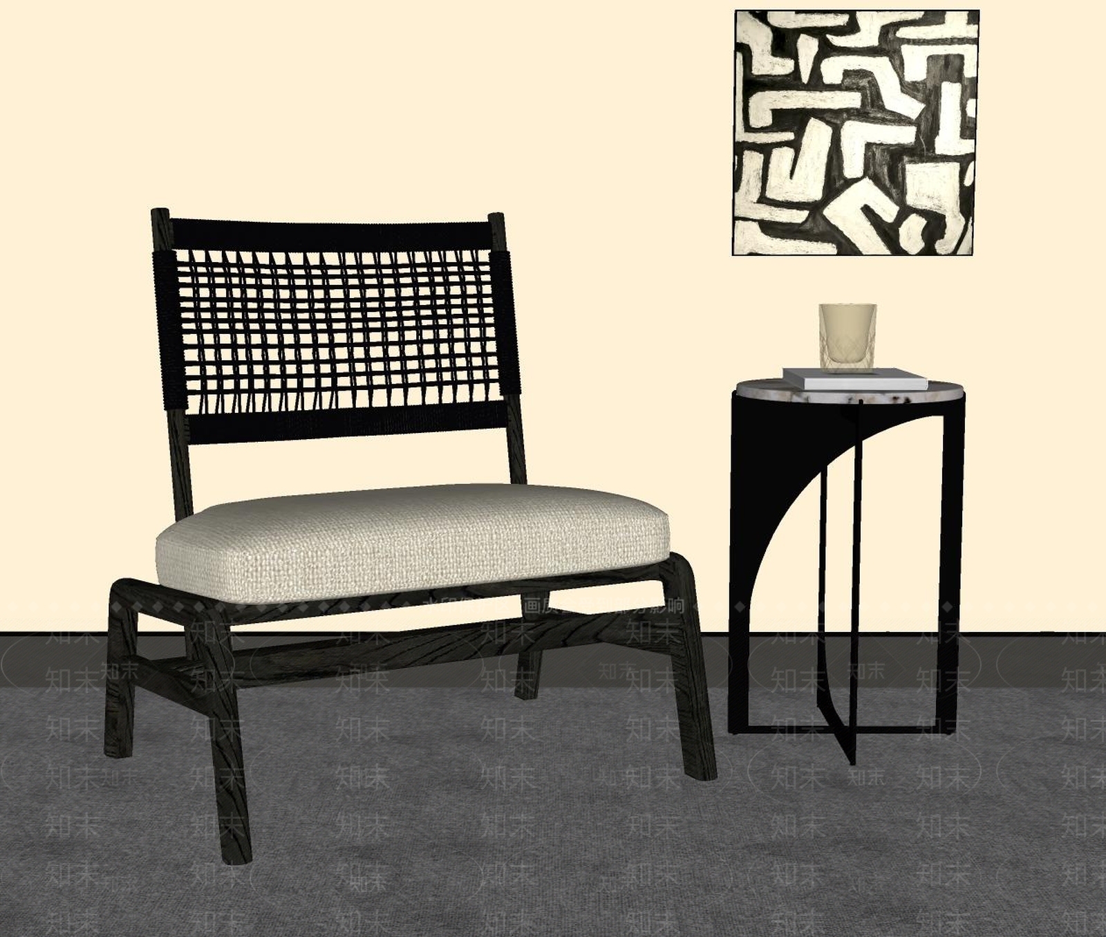 现代轻奢户外椅SU模型下载【ID:1204753671】
