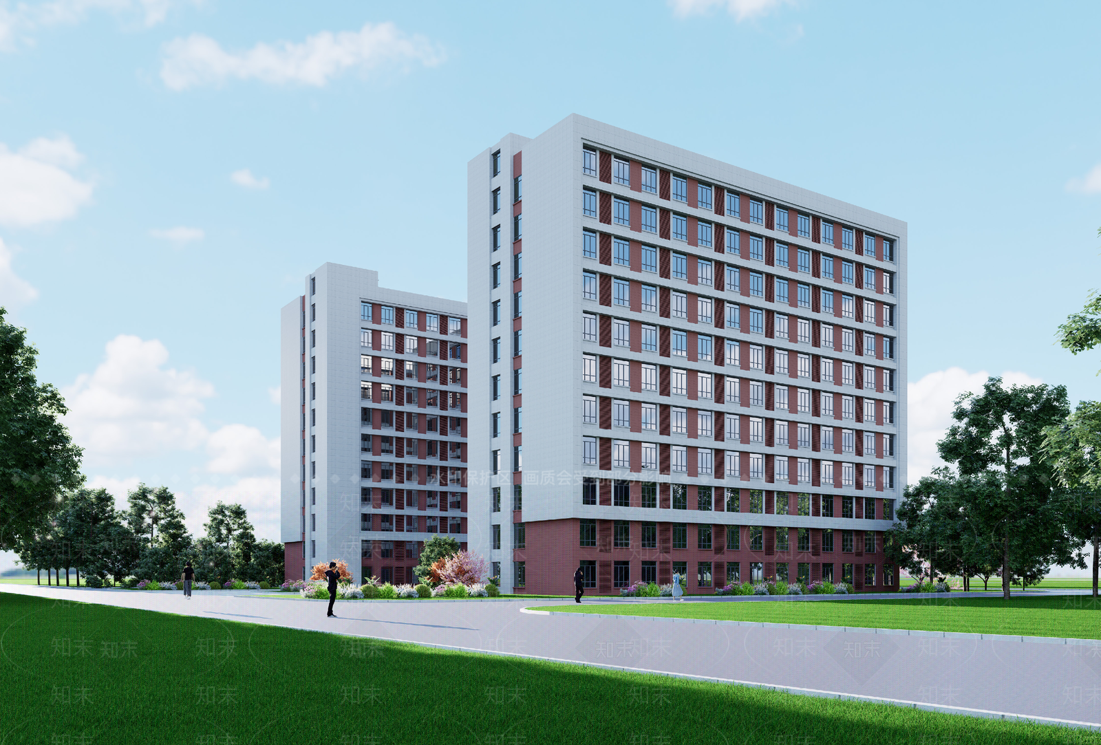 现代学校建筑SU模型下载【ID:1204754060】