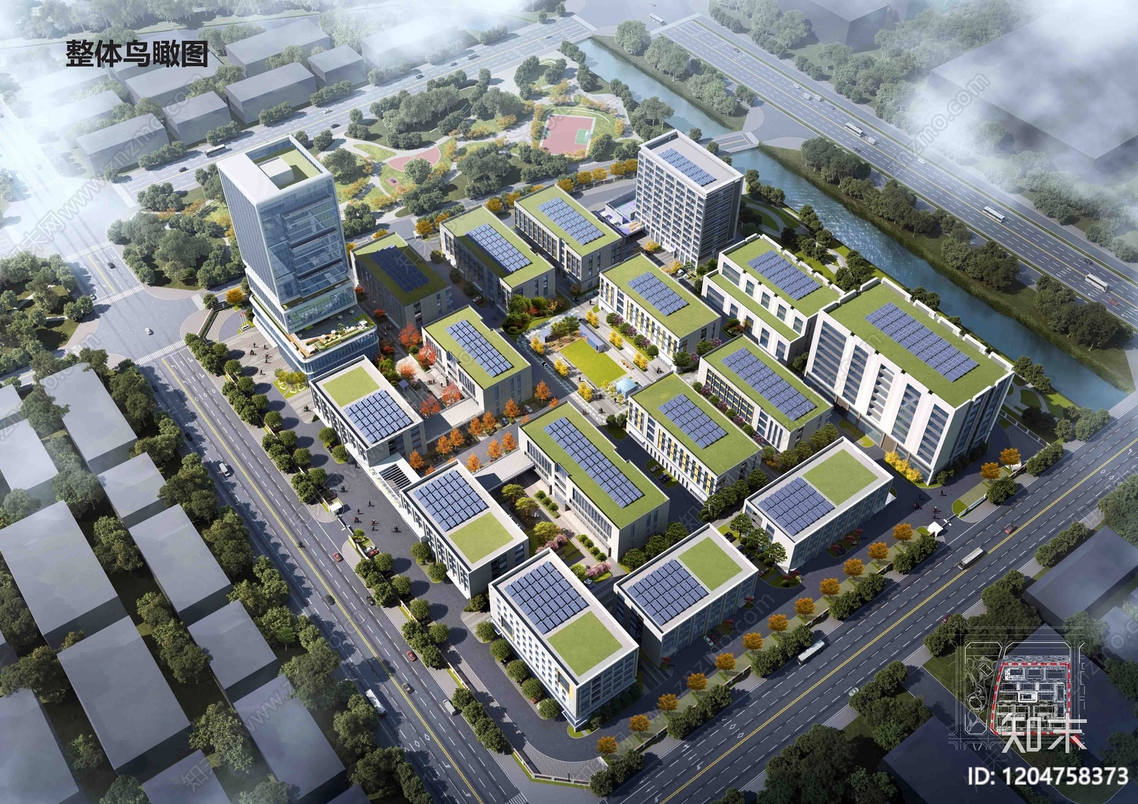 现代禅意产业园景观下载【ID:1204758373】