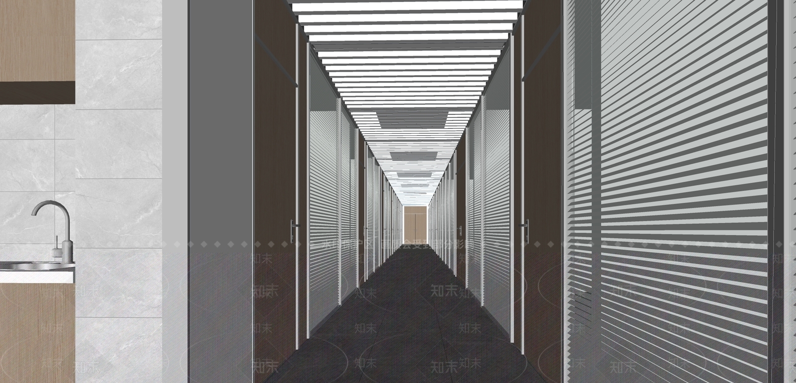 现代其他办公区域SU模型下载【ID:1204759233】