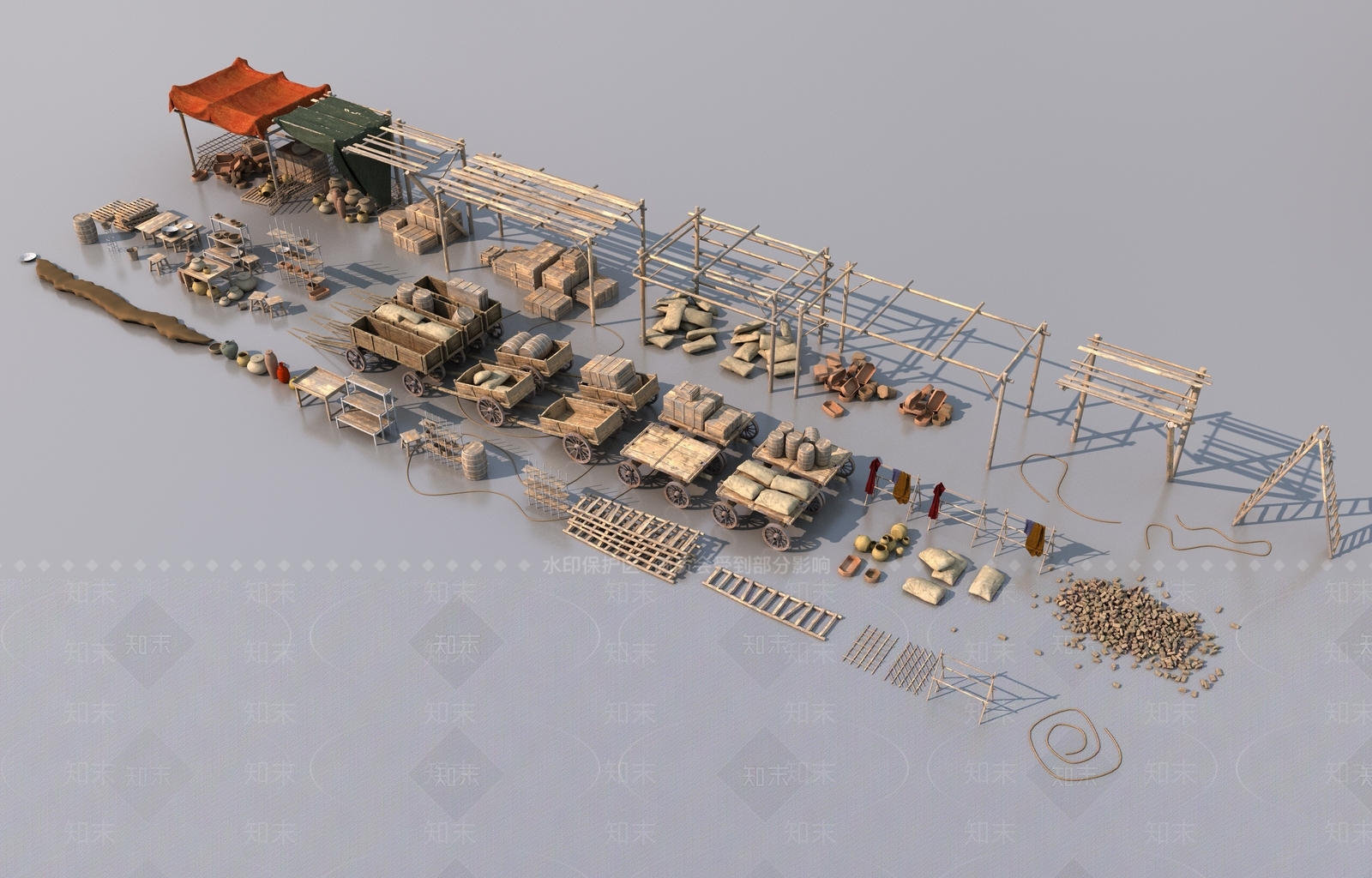 公用器材3D模型下载【ID:1204762684】