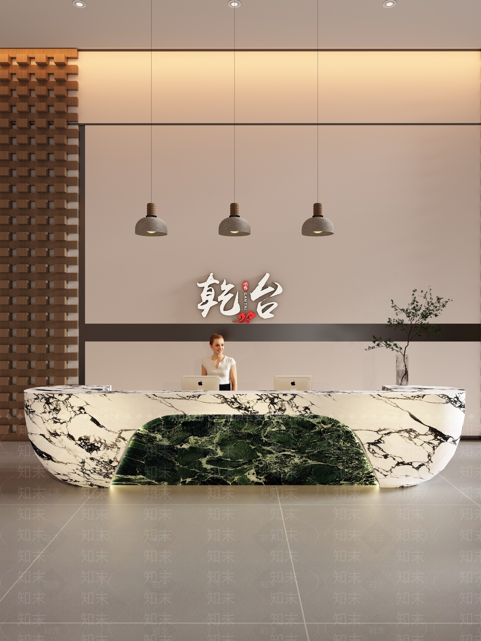 轻奢中古前台3D模型下载【ID:1204763254】