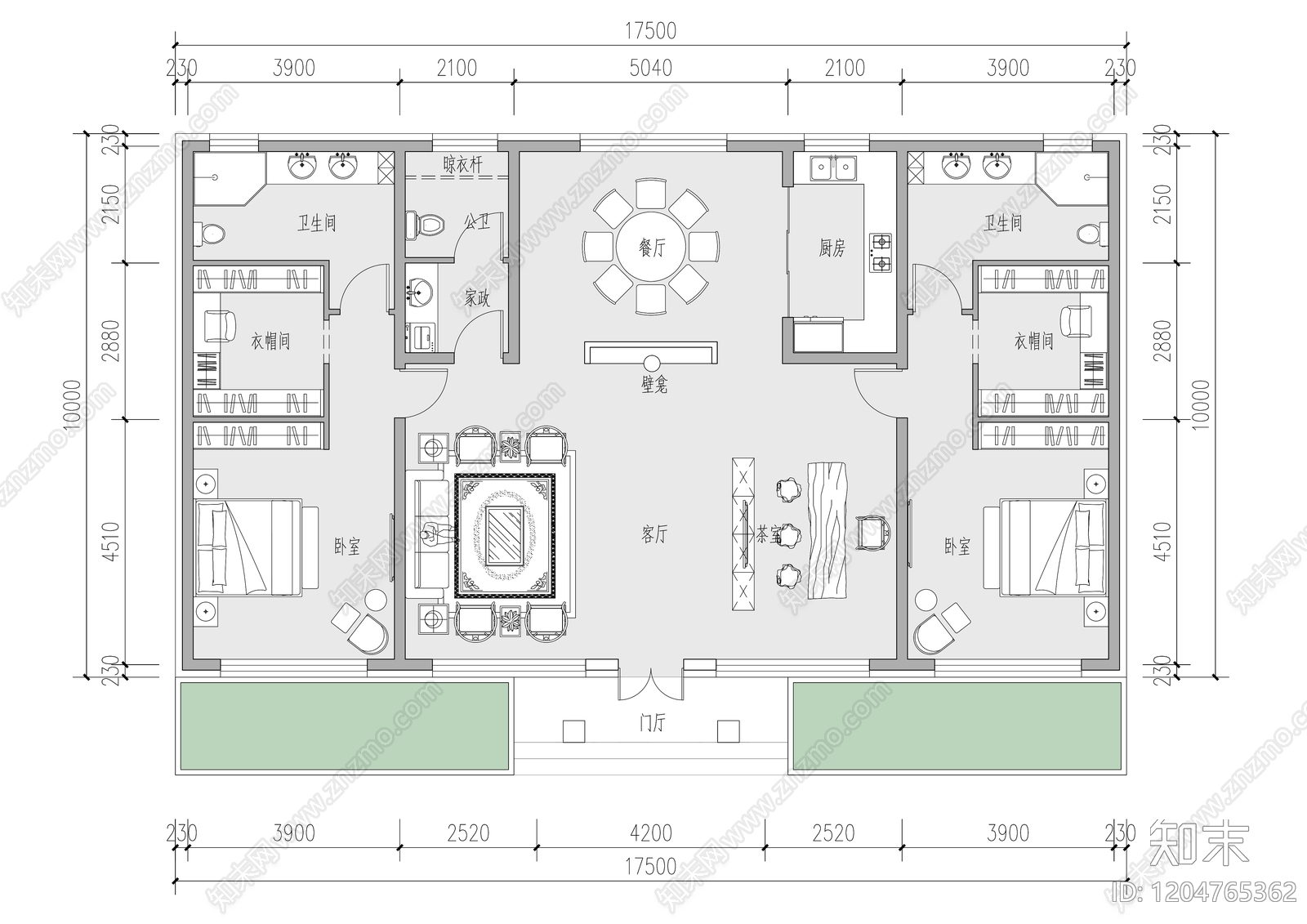 新中式现代别墅建筑施工图下载【ID:1204765362】
