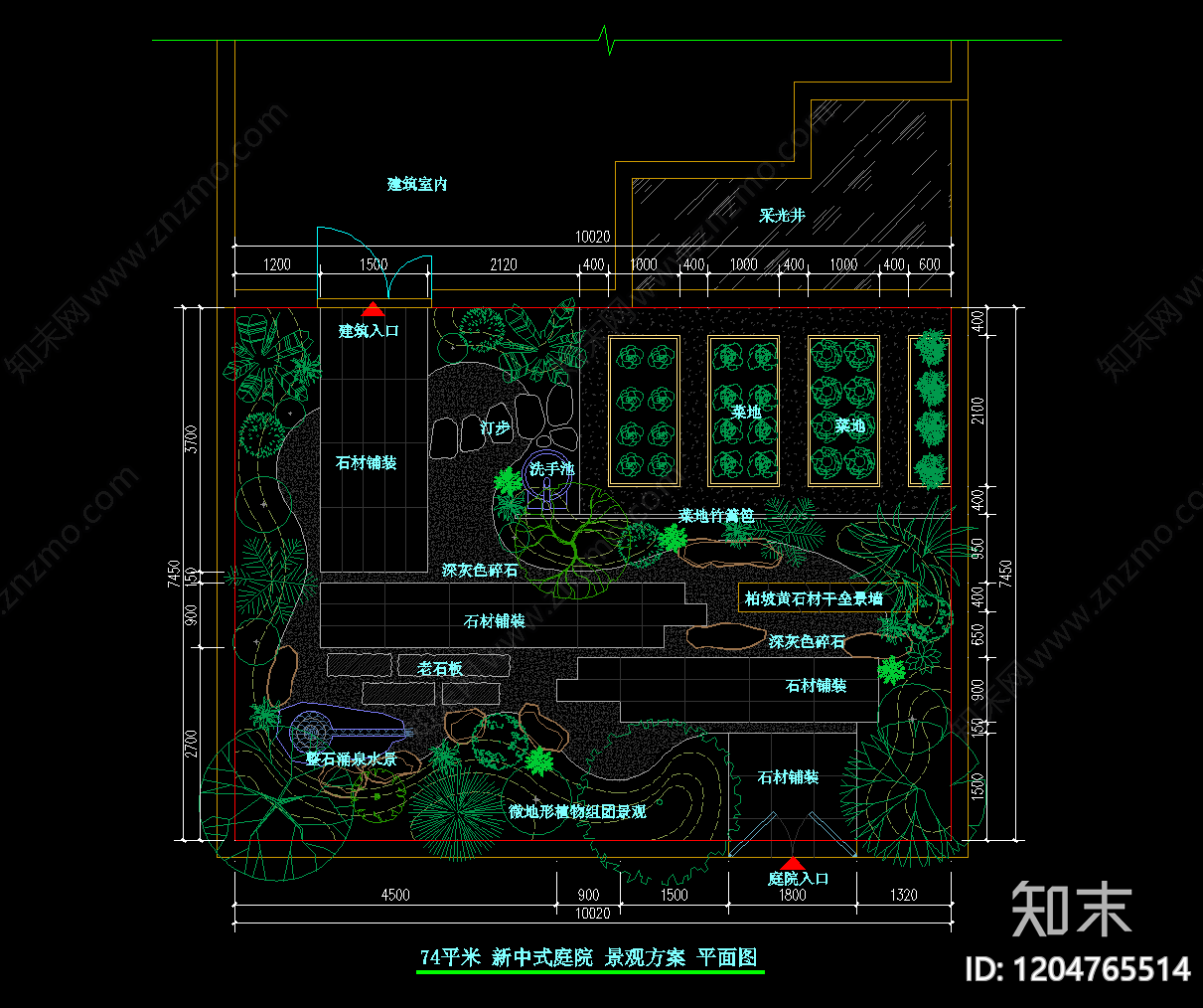 景观平面图cad施工图下载【ID:1204765514】