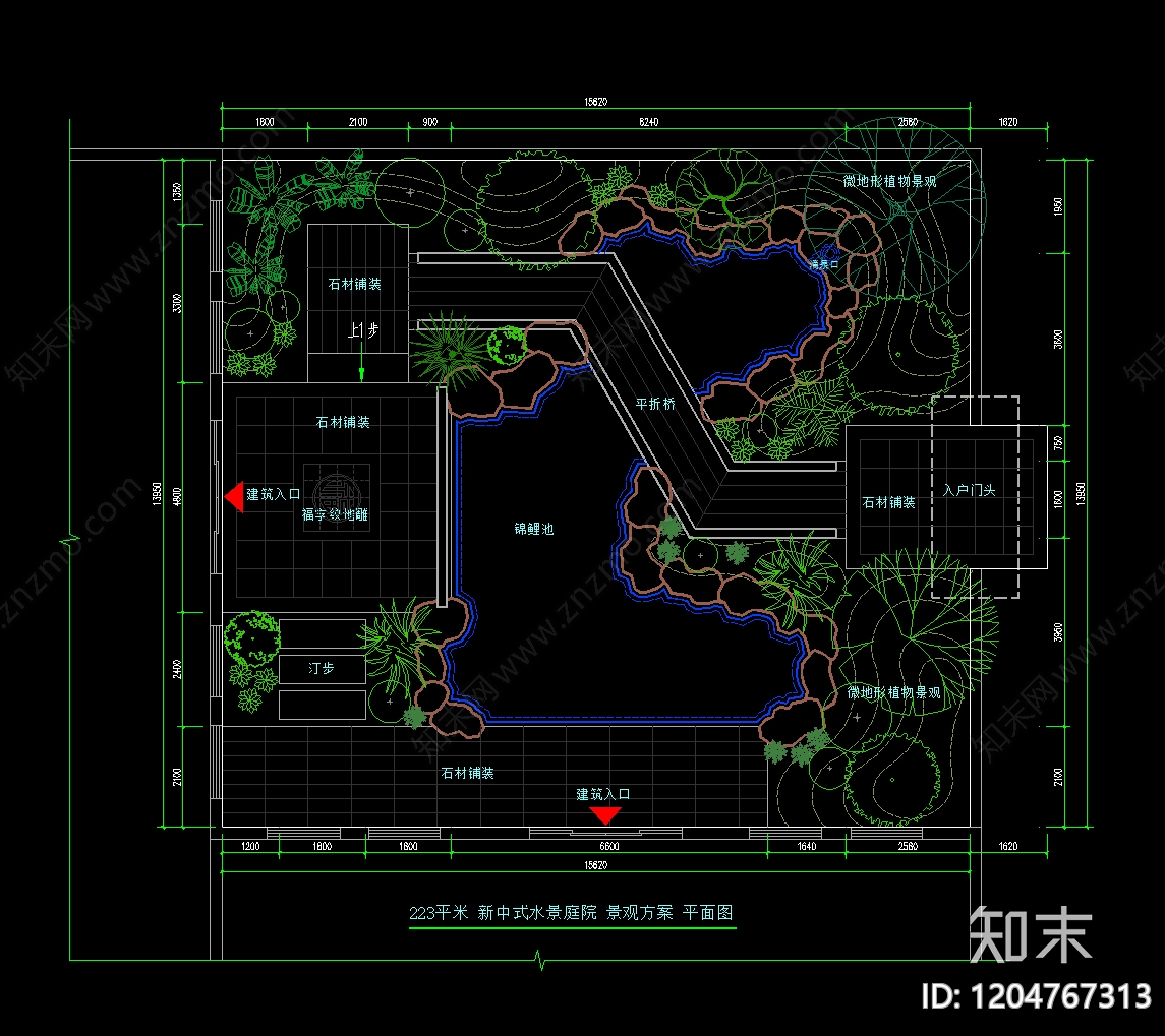 景观平面图cad施工图下载【ID:1204767313】