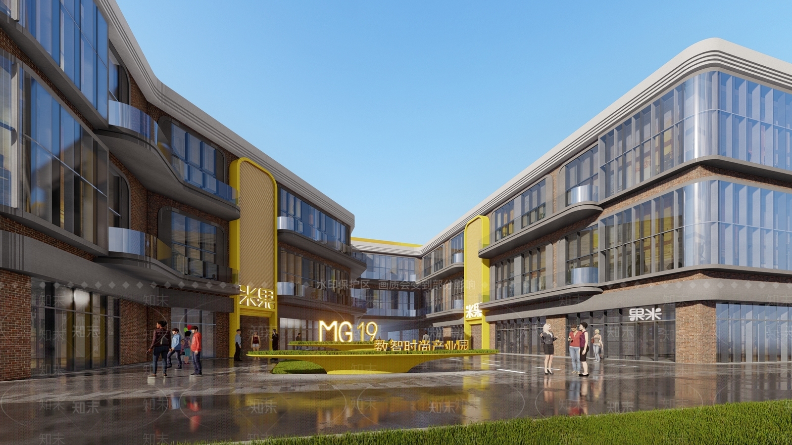 现代商场建筑SU模型下载【ID:1204767503】