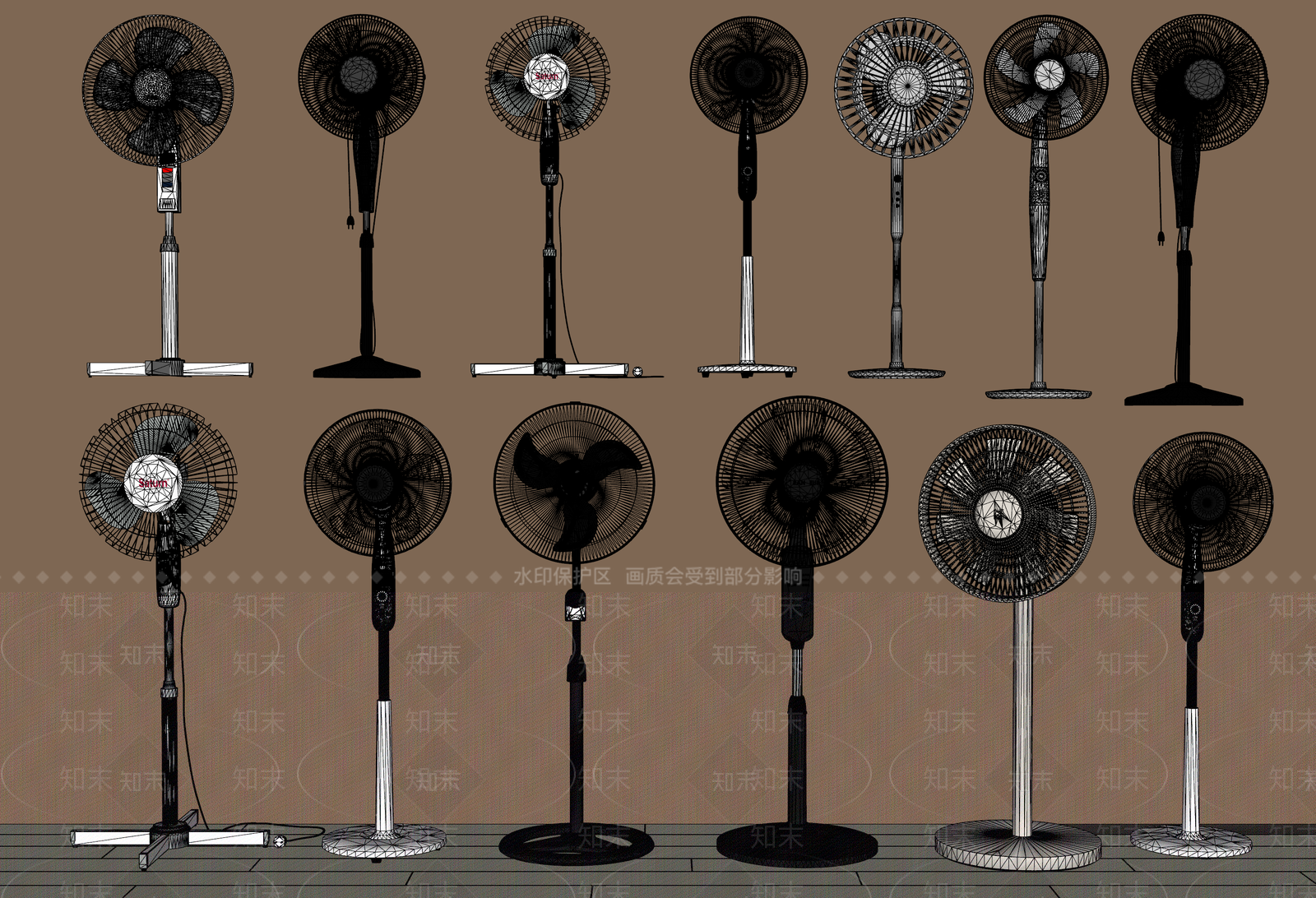 风扇SU模型下载【ID:1204771396】