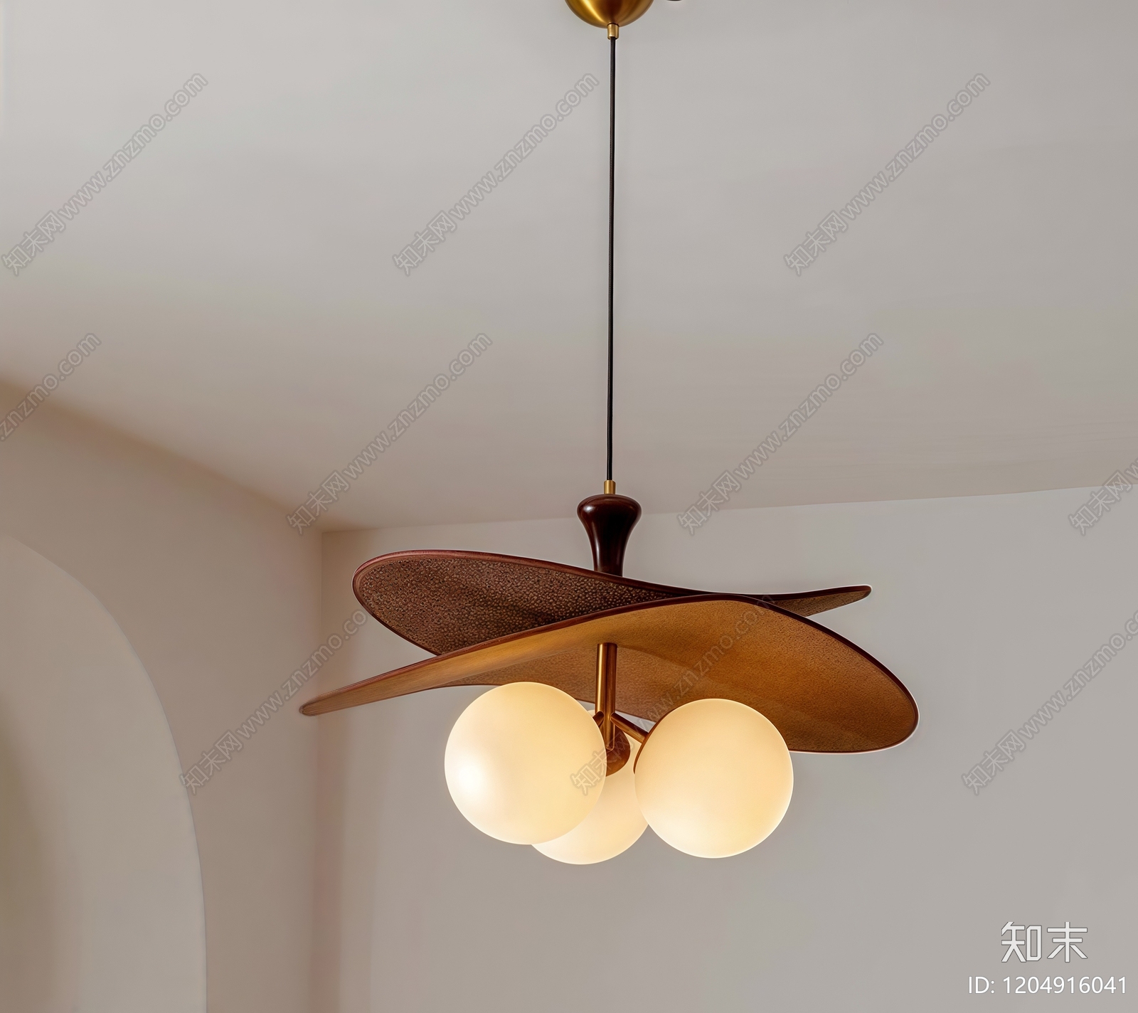 现代中古吊灯SU模型下载【ID:1204916041】