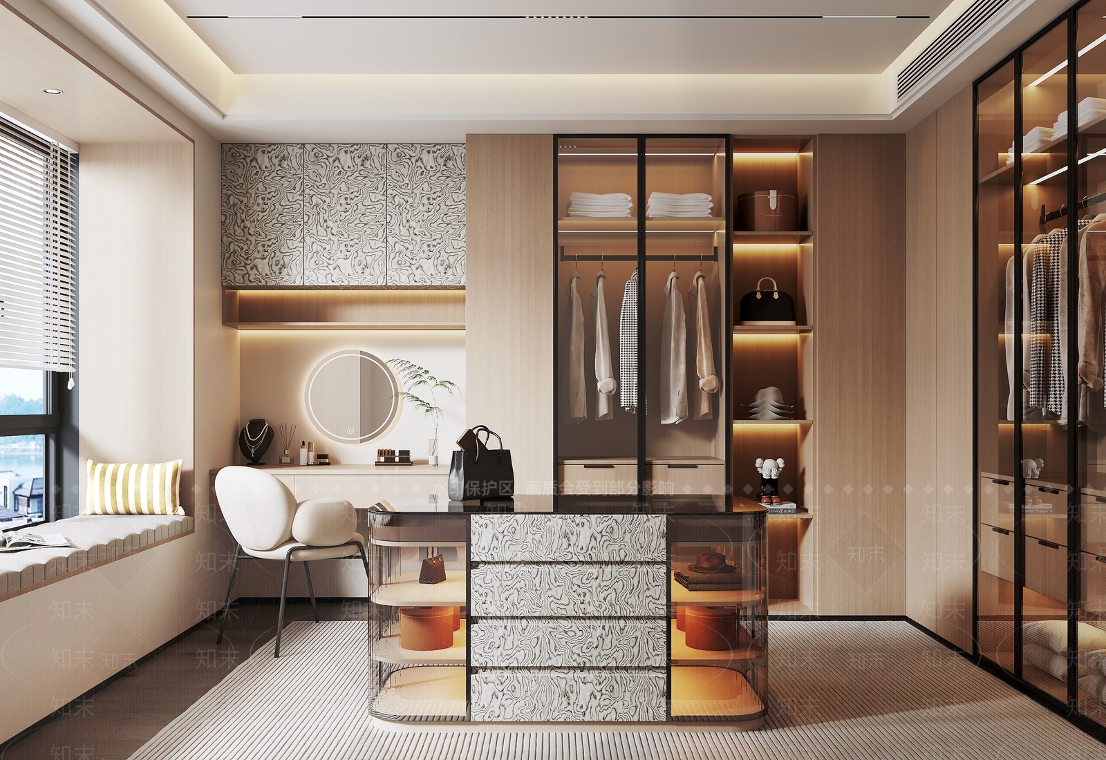 意式现代衣帽间3D模型下载【ID:1204774286】