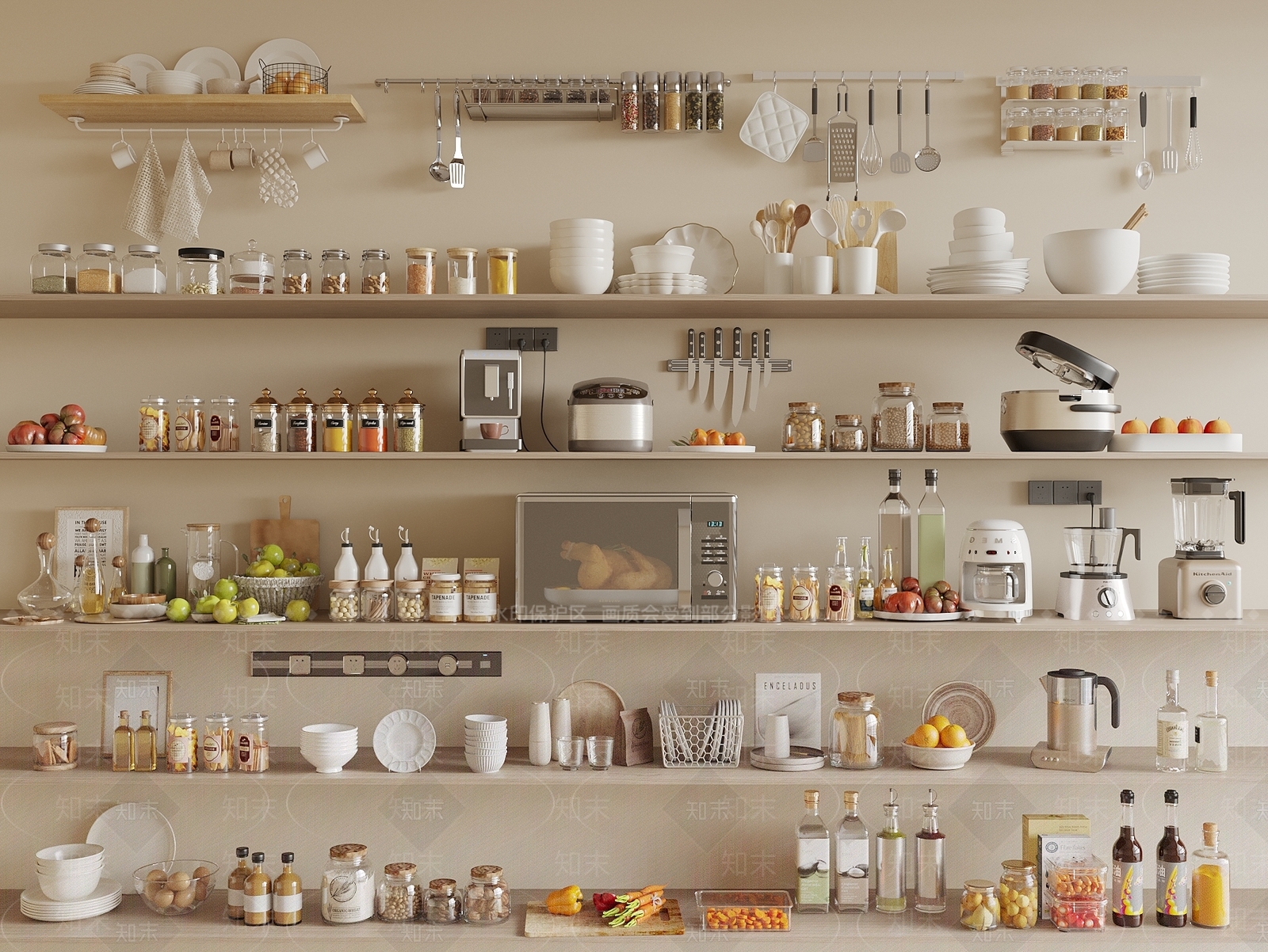厨房用品3D模型下载【ID:1204778150】