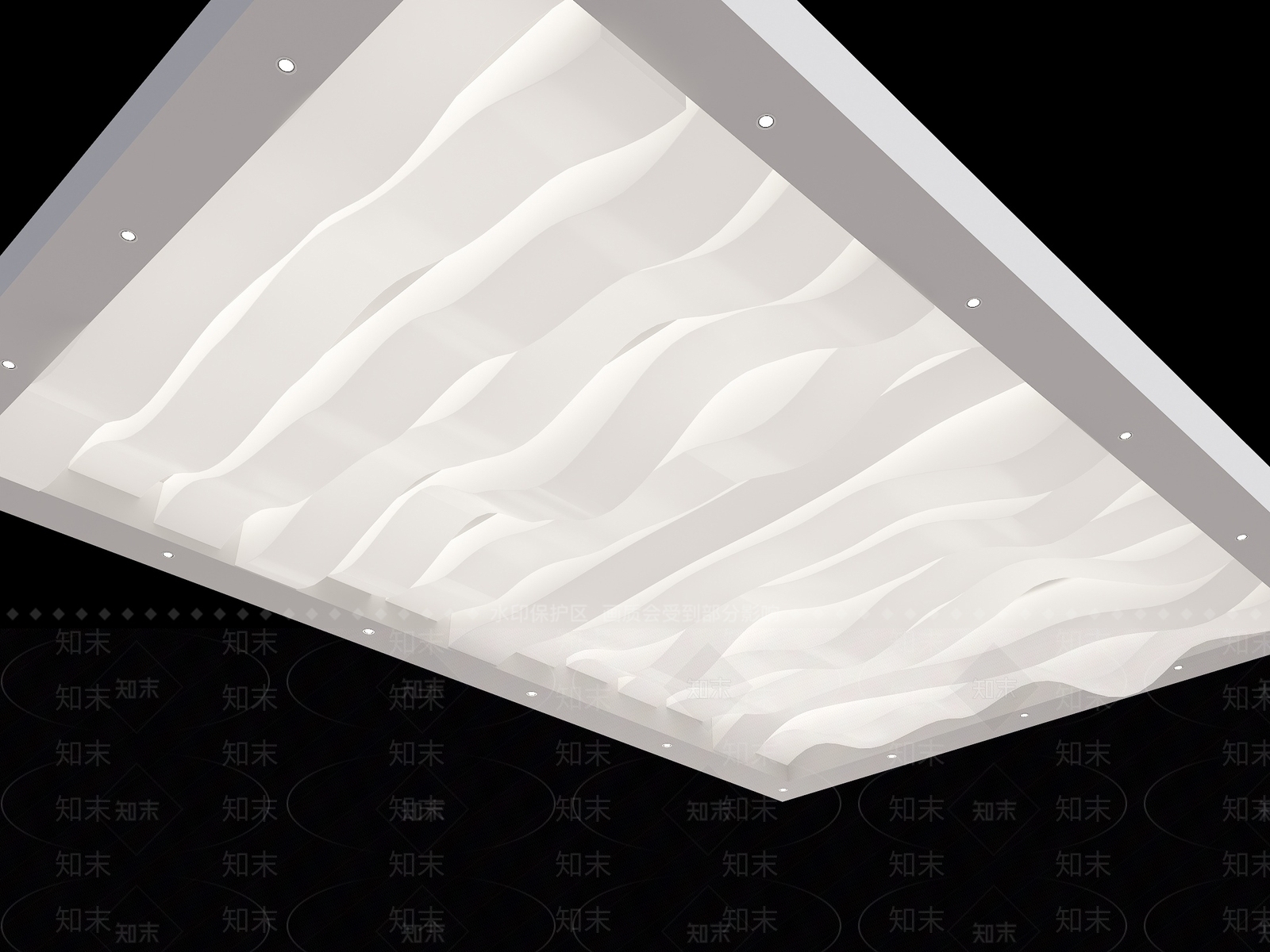 现代新中式吊顶3D模型下载【ID:1204783092】
