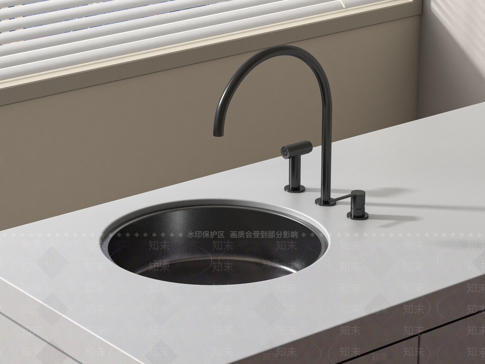 现代水槽SU模型下载【ID:1204784236】