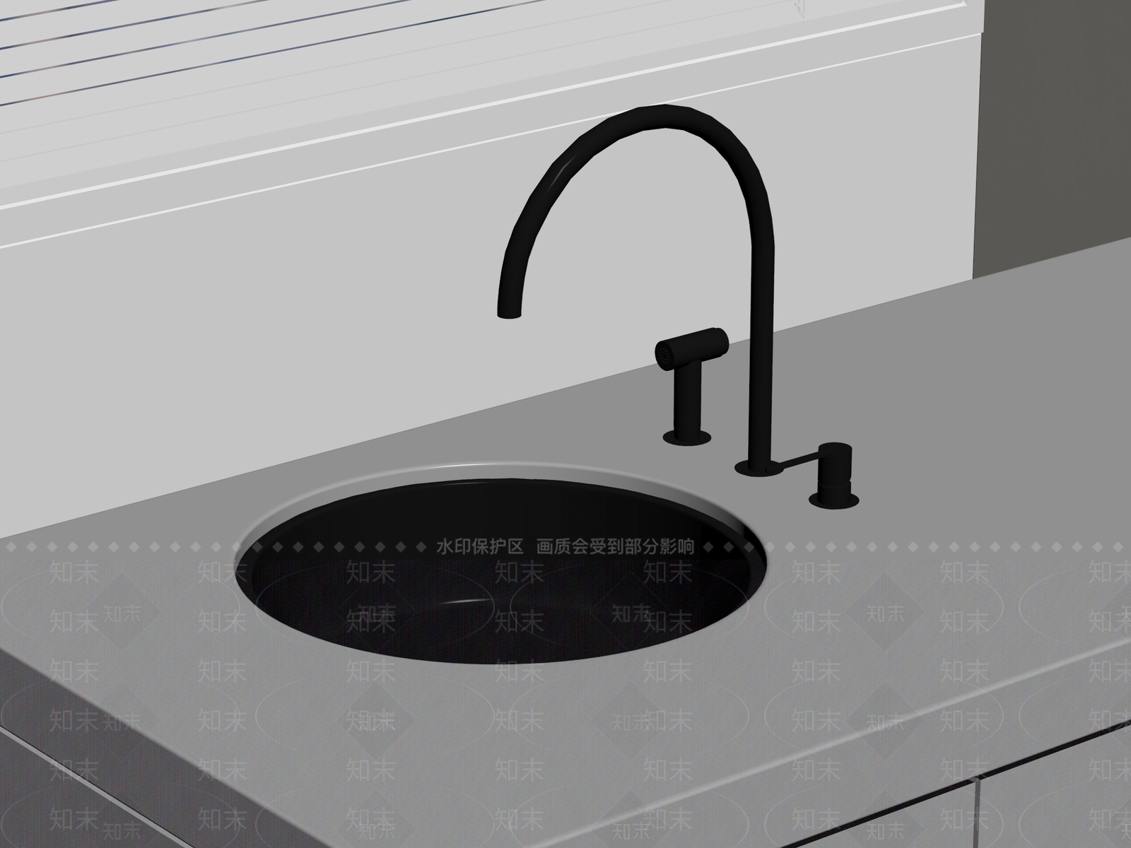 现代水槽SU模型下载【ID:1204784236】