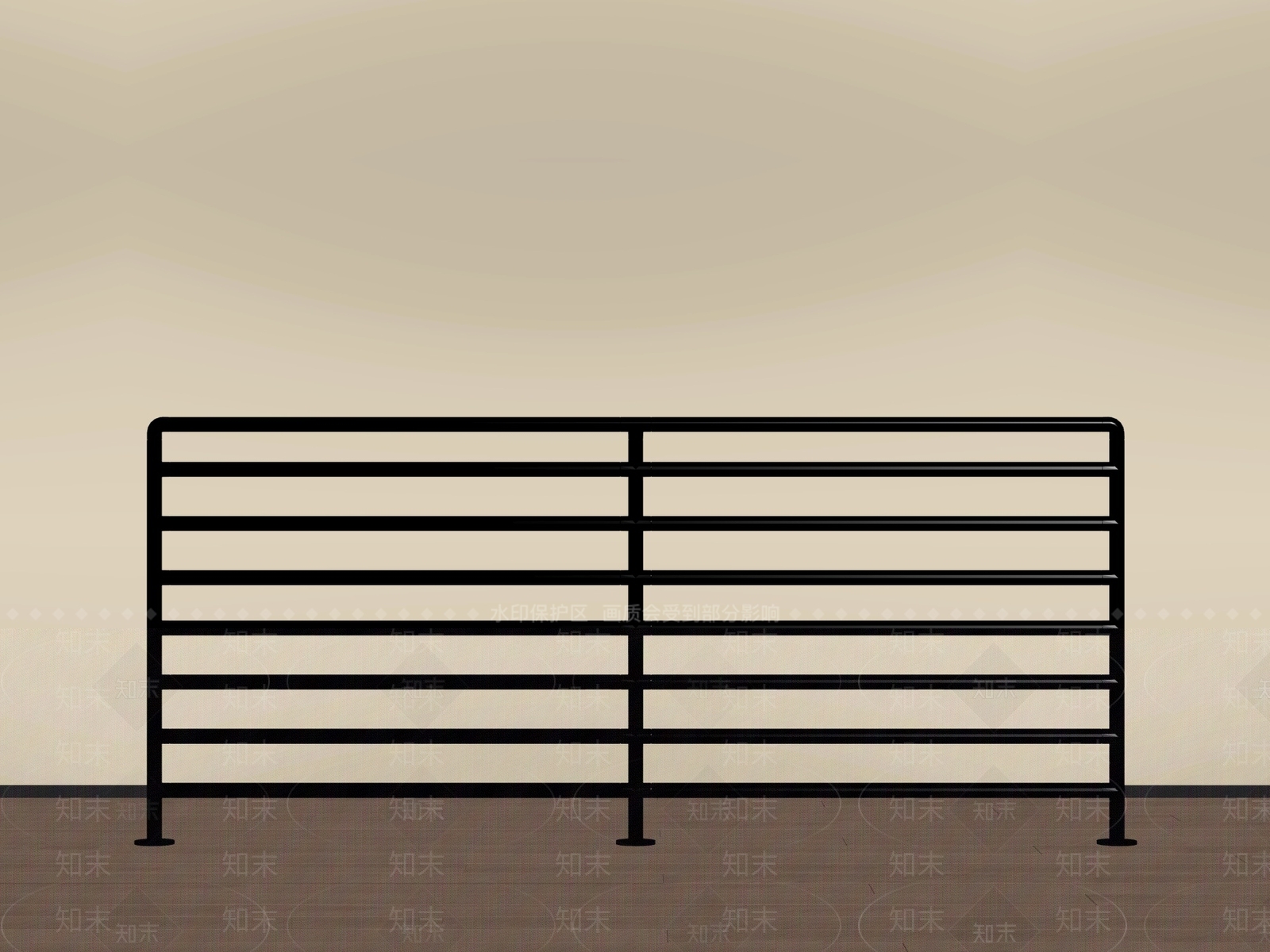 现代围栏护栏SU模型下载【ID:1204784258】