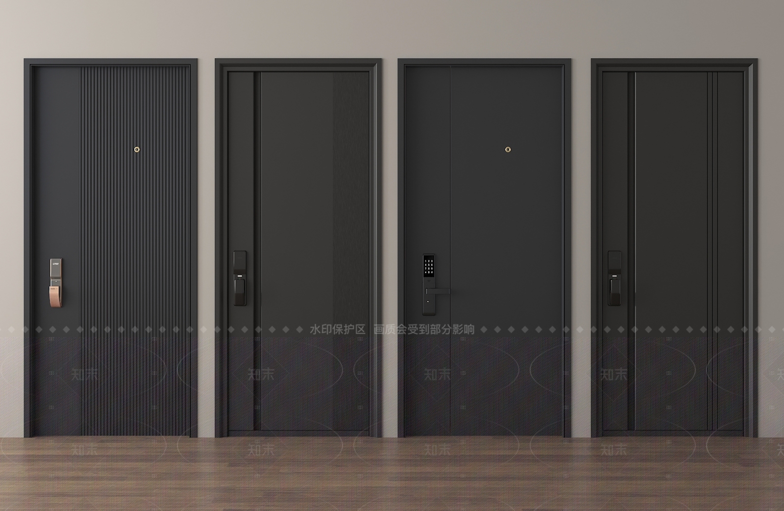 现代单开门3D模型下载【ID:1206743679】