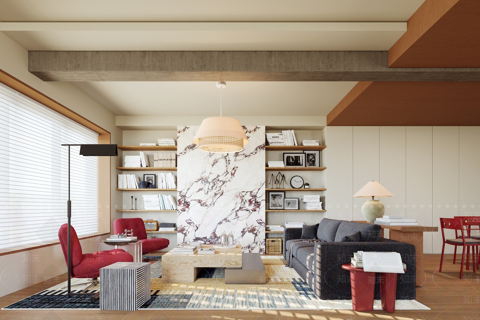 现代家居客厅SU模型下载【ID:1204790410】