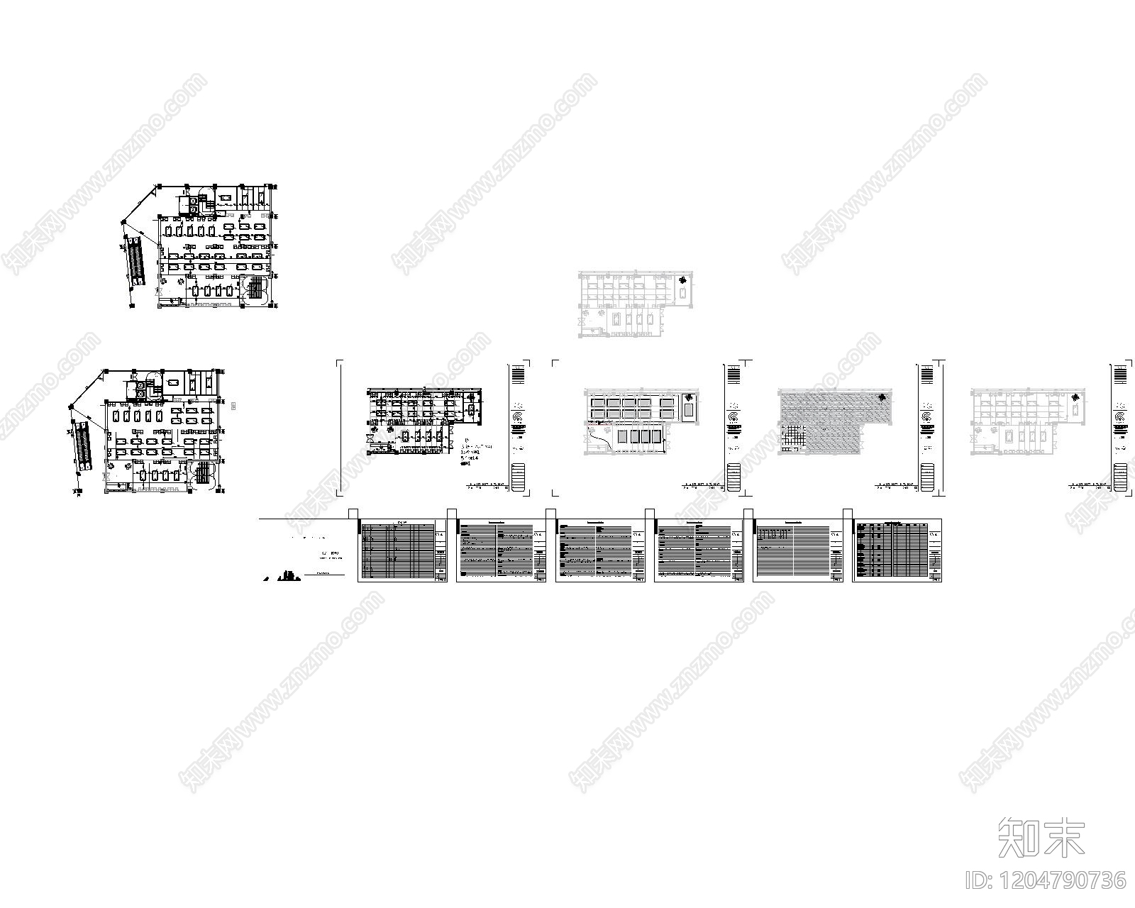 现代台球厅cad施工图下载【ID:1204790736】
