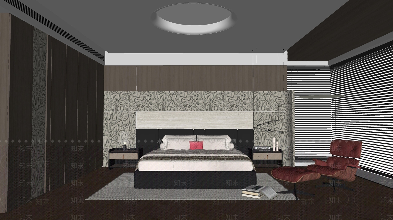 现代意式家居卧室SU模型下载【ID:1204790884】